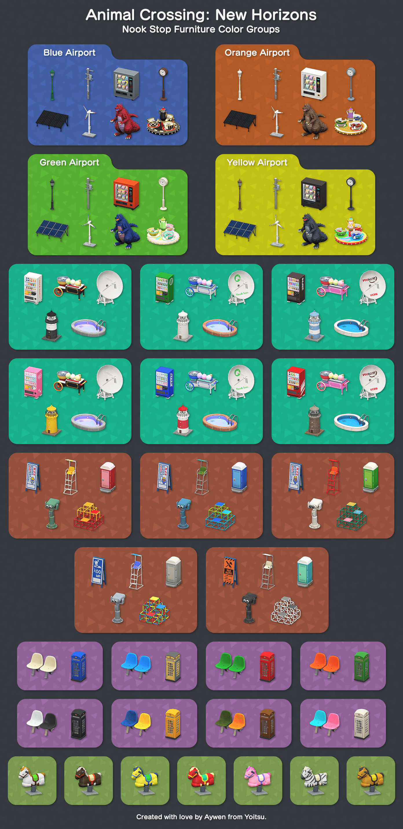 Just found out that the color of furniture in Nook Stop is not entirely