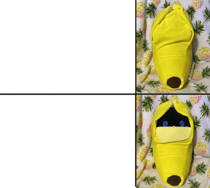 Sleeping/Awake Bananya Cat Meme template r/Superstonk