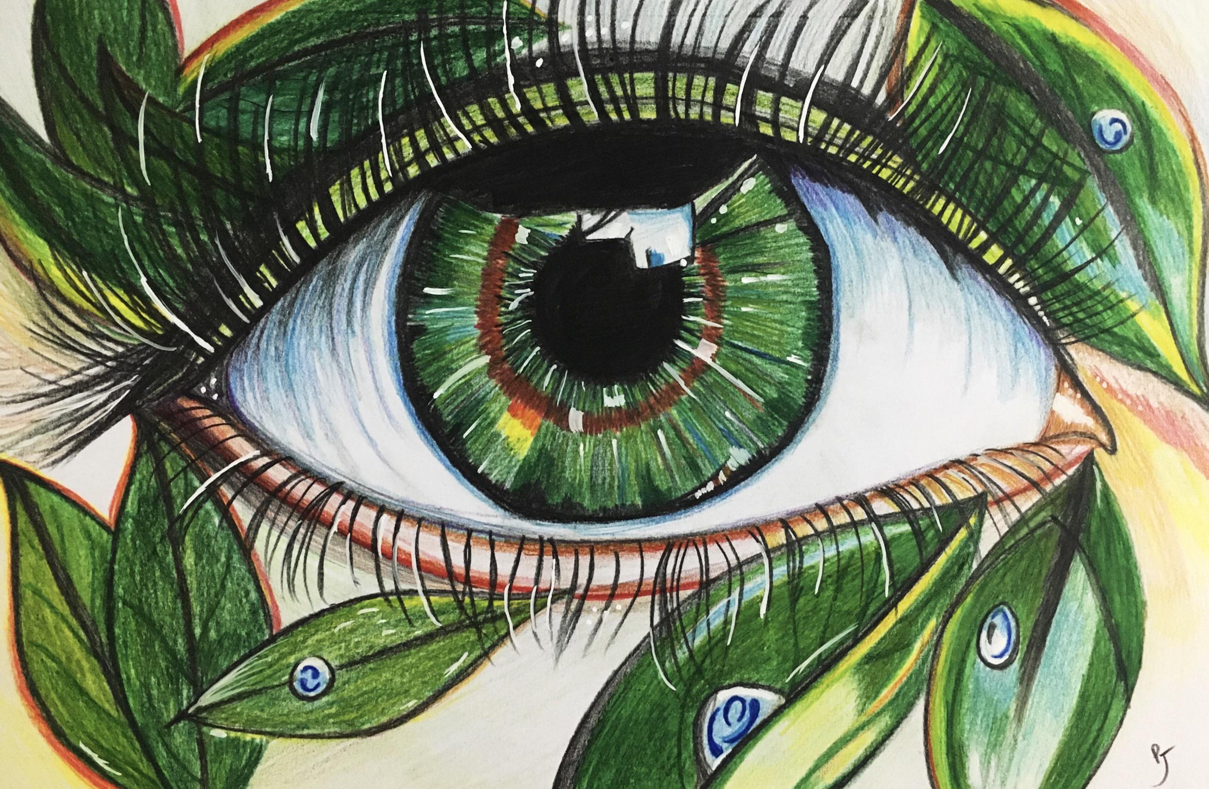 Nature's Eye, Pencil Color. r/Sketch