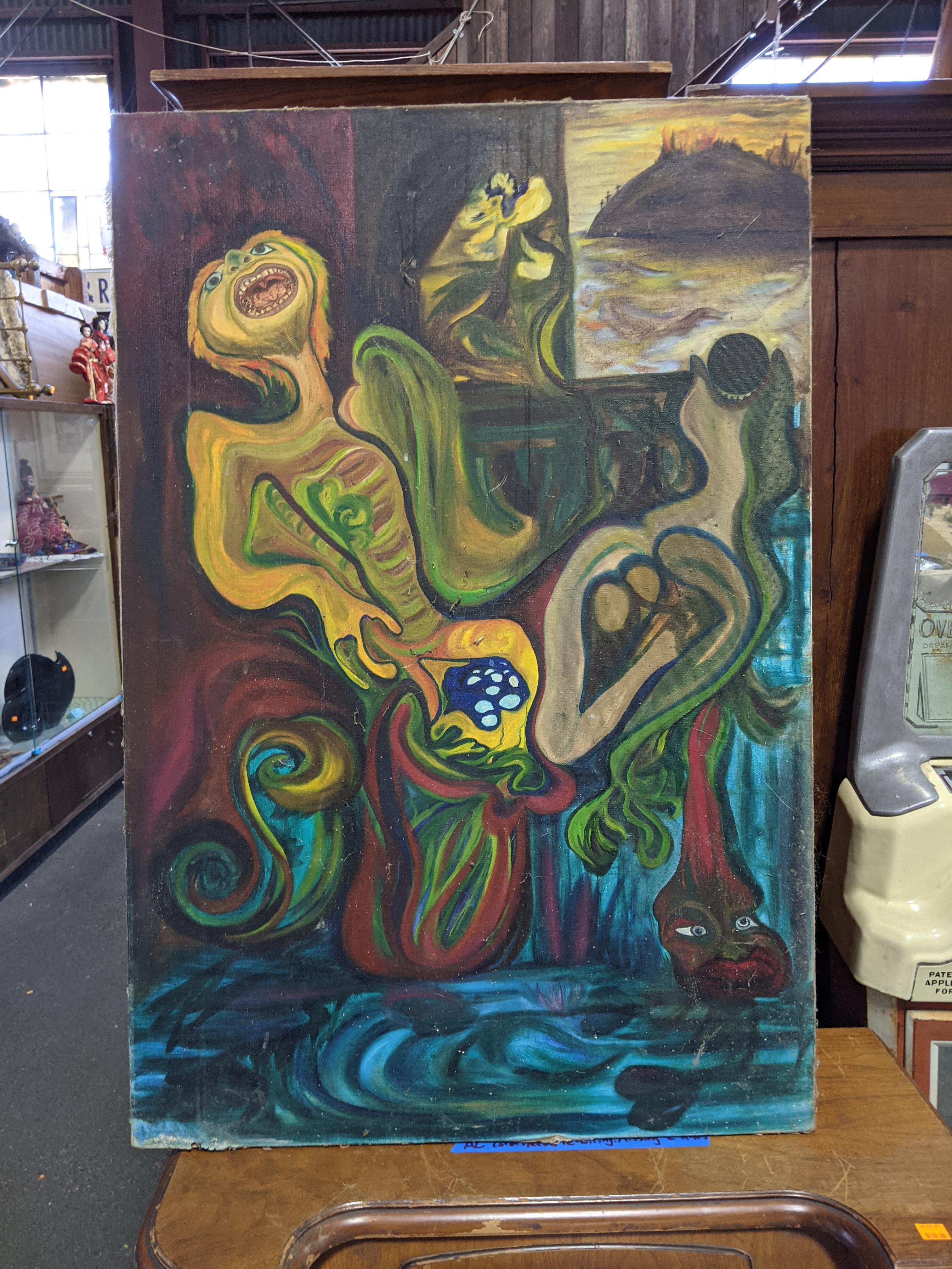 I love weird paintings and this is one of the weirdest so i snagged it