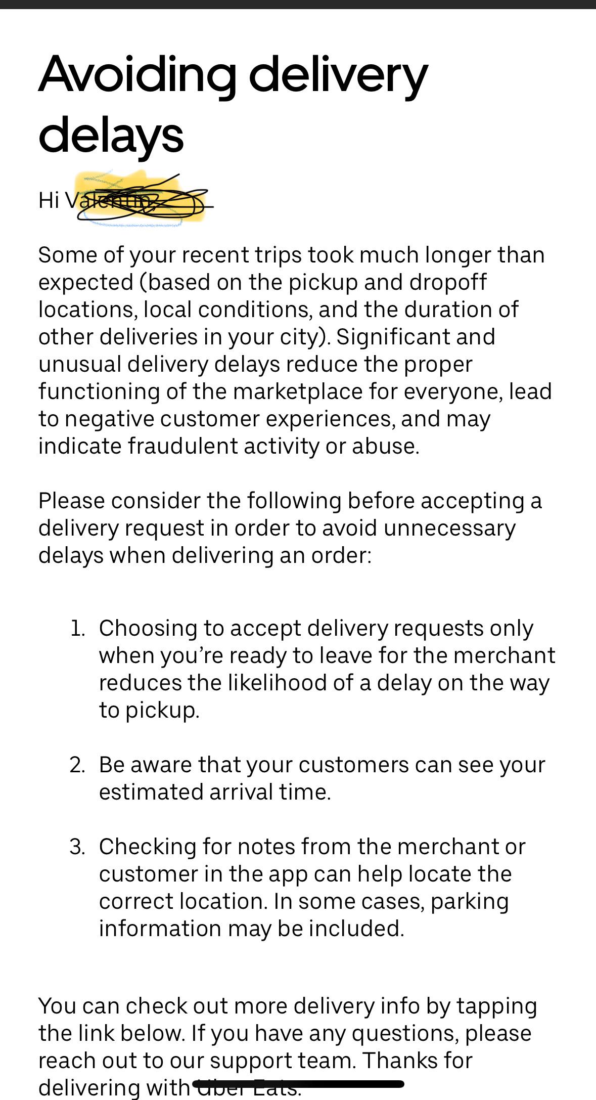 Avoiding delivery delays in 2024 r/UberEATS