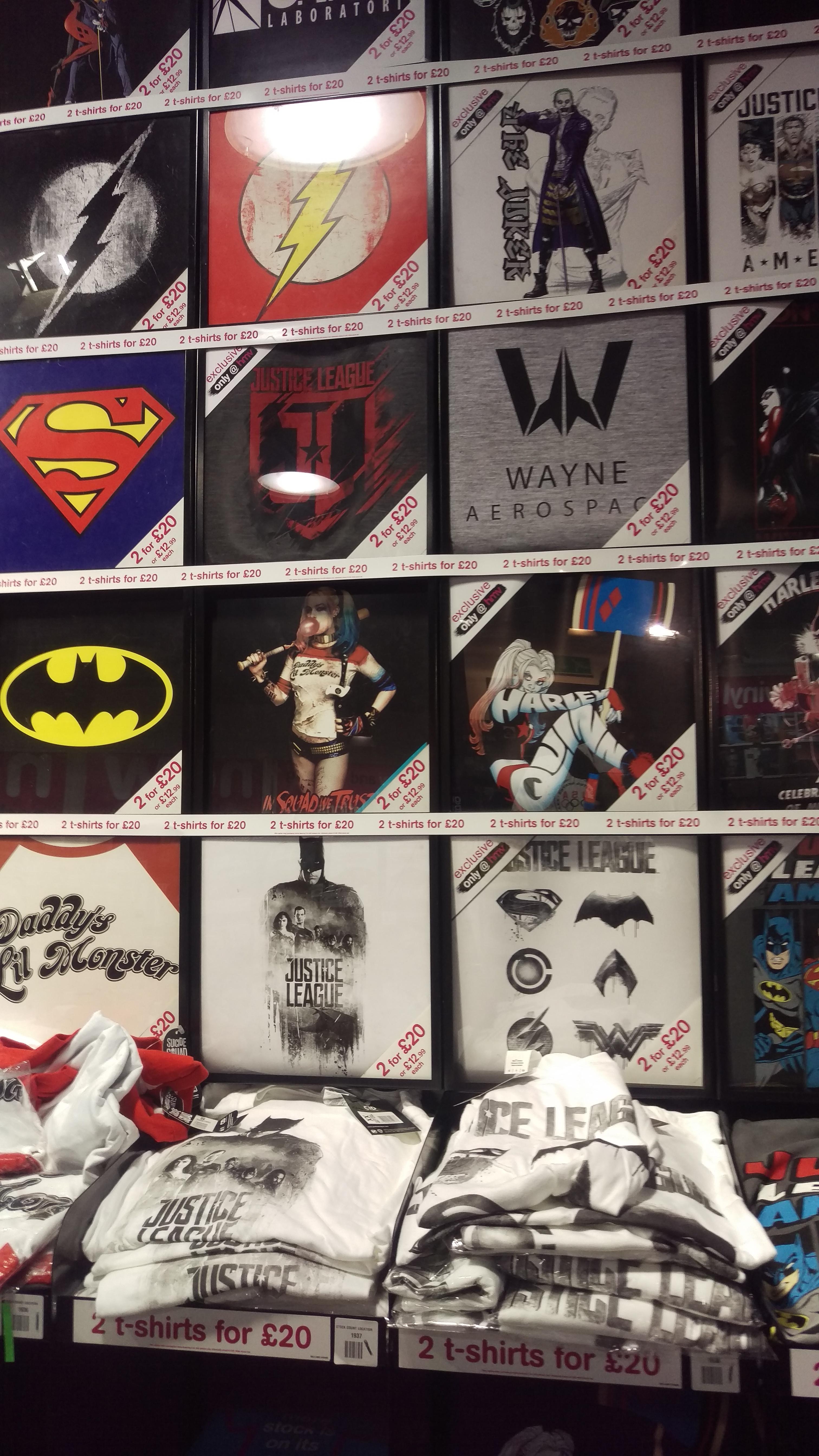 Merchandise Some new JL t shirts at HMV r/DC_Cinematic