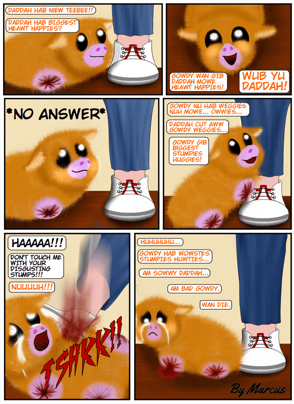 Goldy the Pillowfluff Stumpies Huggies by Marcus