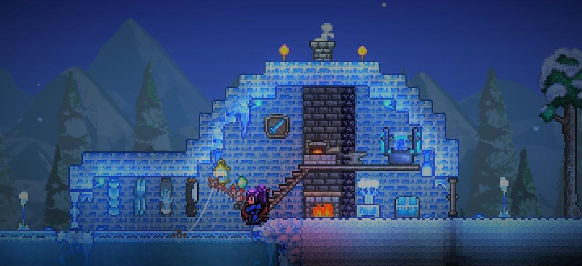 Nothing too fancy, just my prehardmode igloo for ice biome fishing