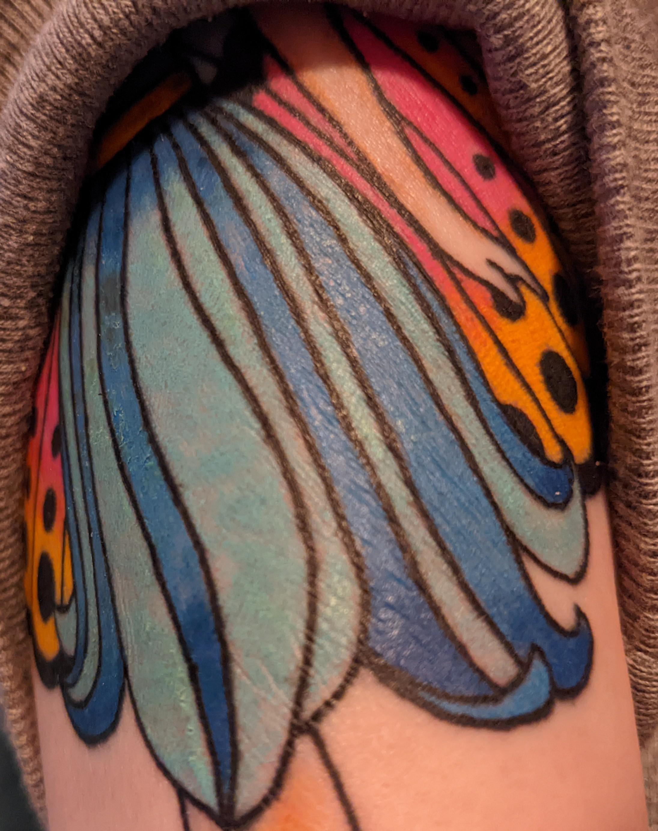 Light blue looks patchy, normal? Michaela/EmeraldCityTattoo/Seattle