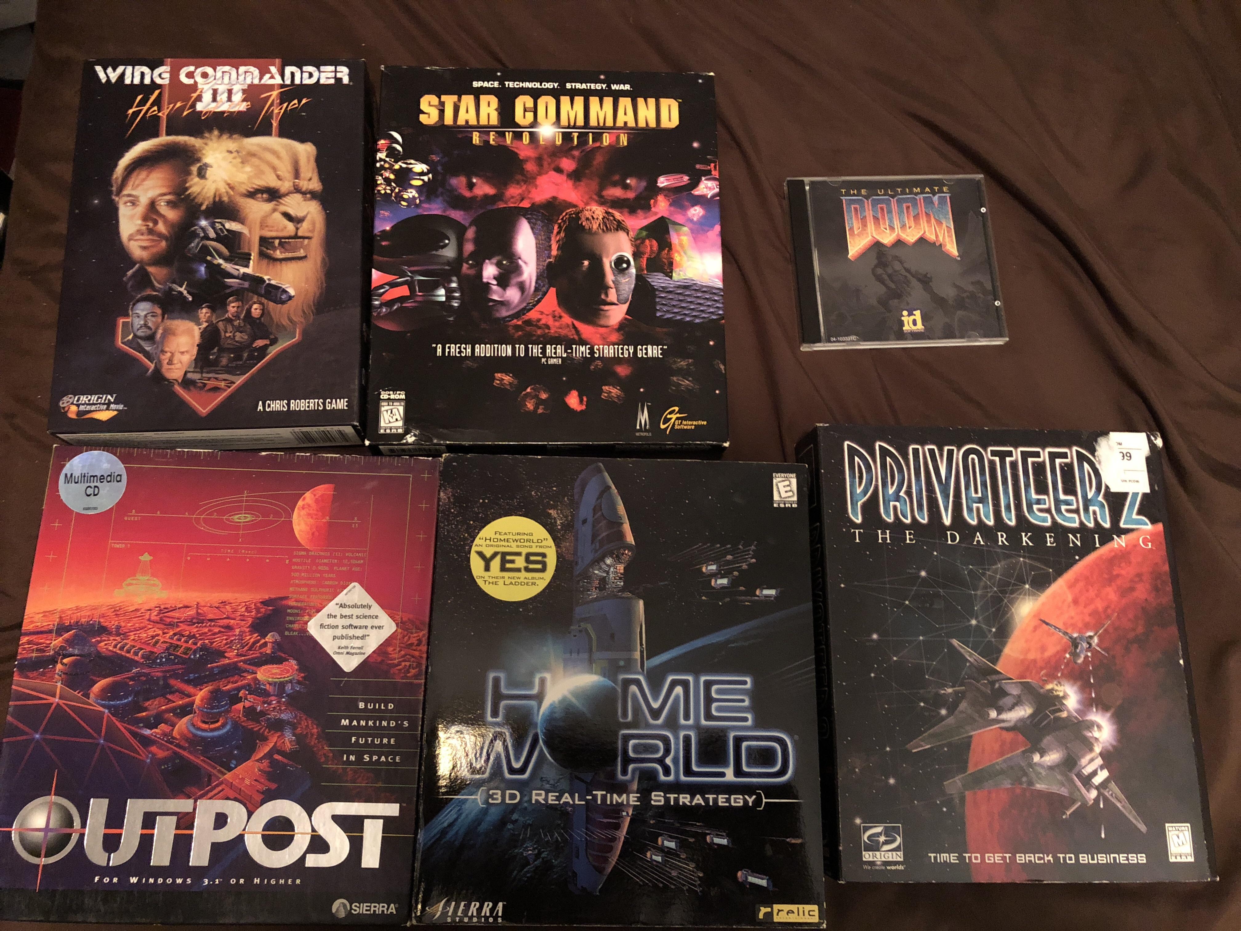 Got these big box pc games for 1 each. 3 were CiB and Home World had