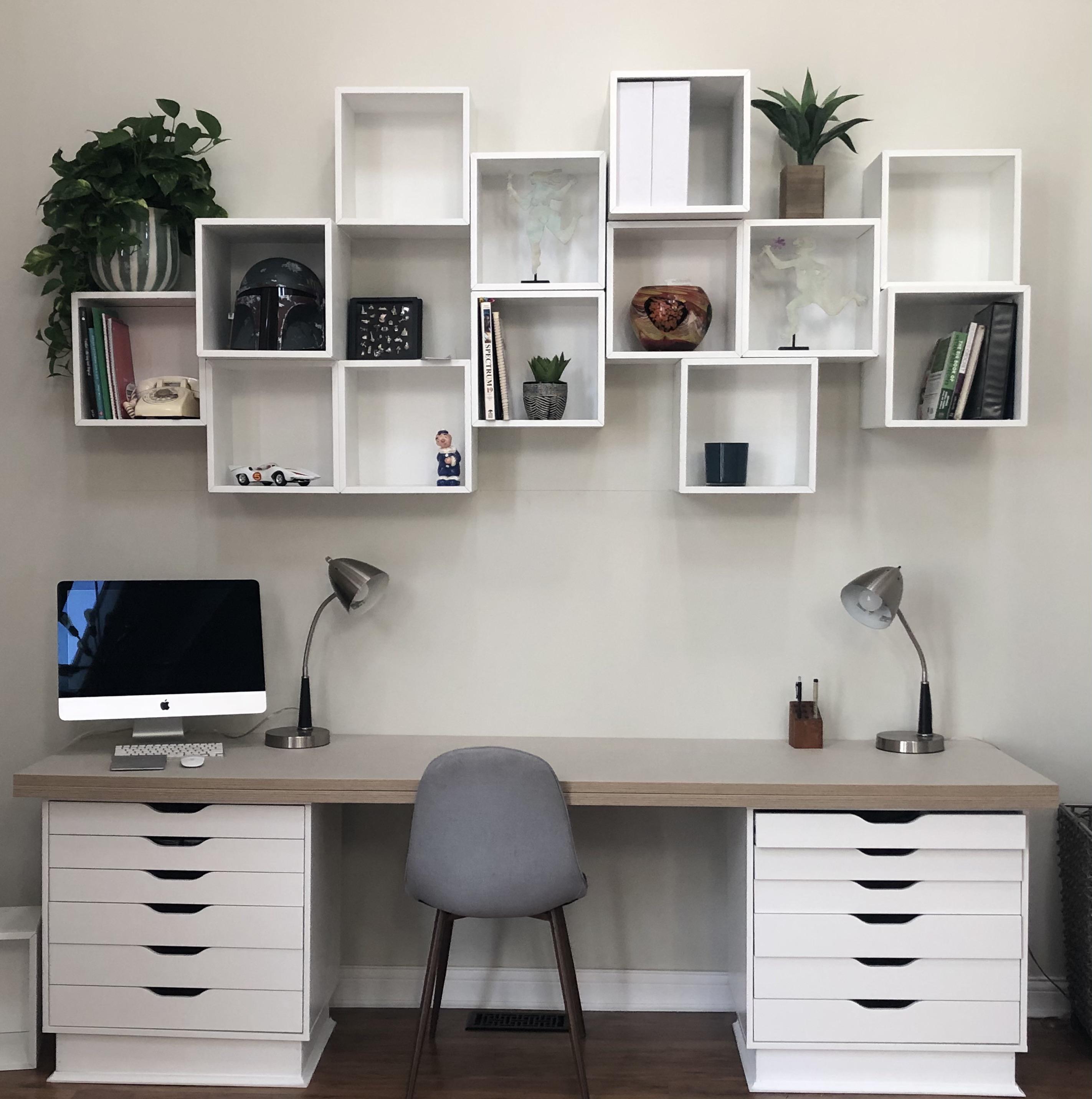Eket, Alex, and Ekbaken home office space r/ikeahacks