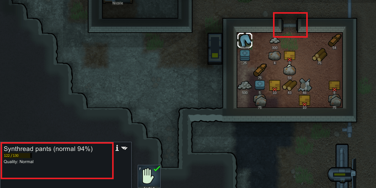 Quick Tip You can keep the doors of your stockpile open, and the items in it won't deteriorate