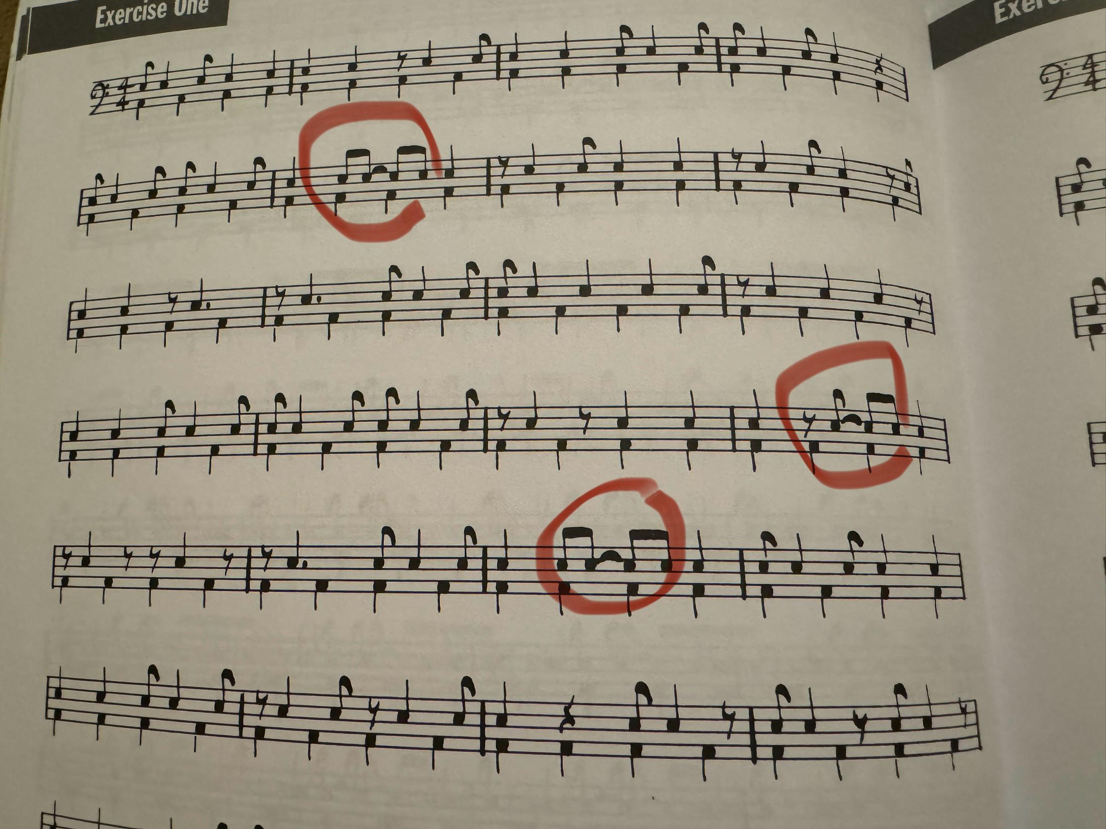 What are these note ties telling me to do? (Ted Reed’s Syncopation) r