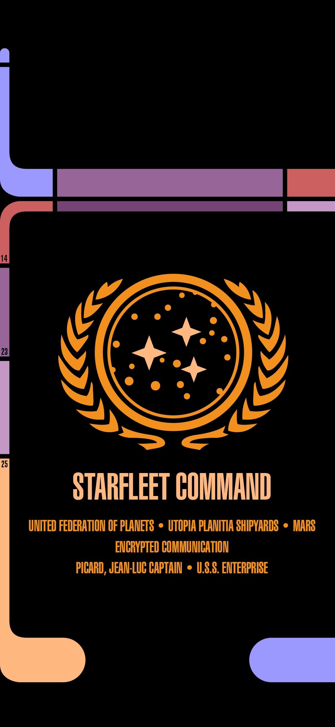 An iPhone X LCARS wallpaper StarTrekWallpaper
