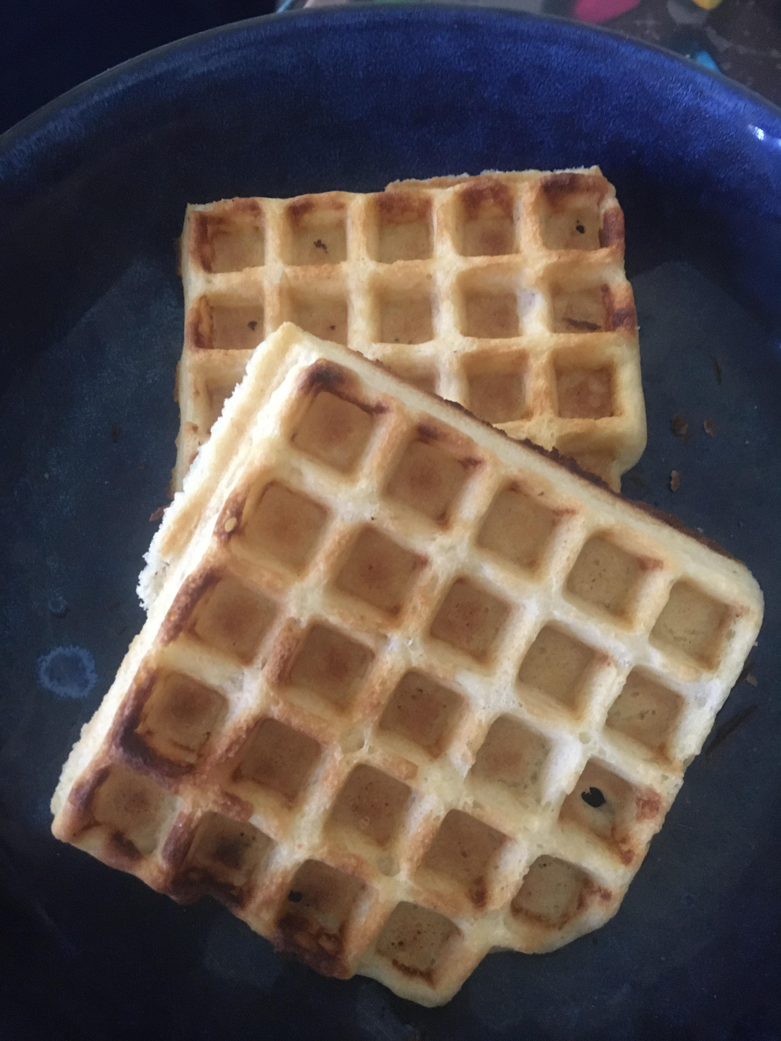 My first vegan gf waffles. Recipe by Jessica in the Kitchen. Gf flour