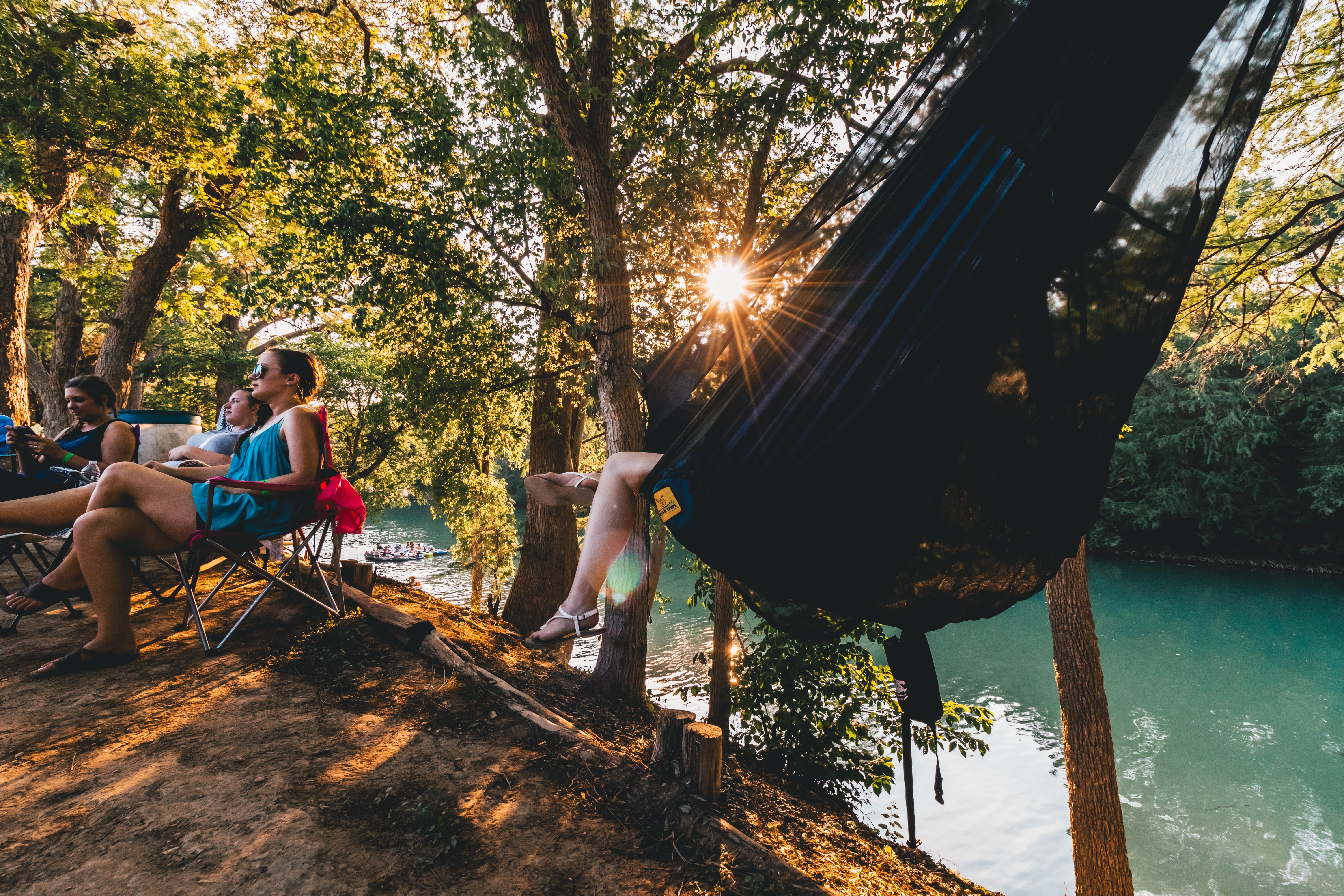 Guadalupe River in TX. First hammock camping trip this weekend. It was well worth the money to
