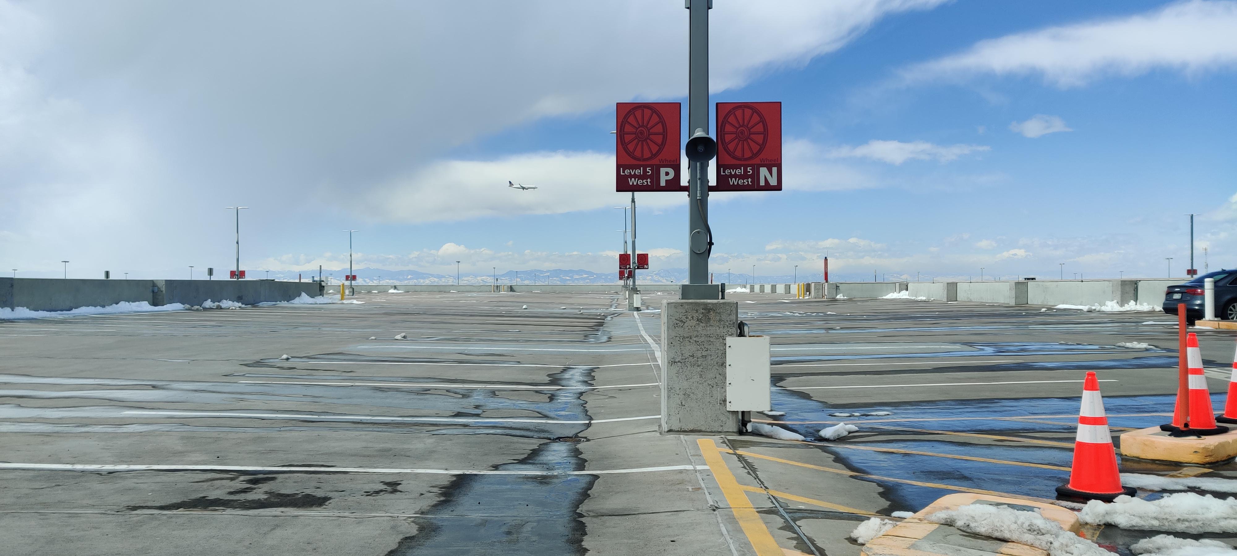 DEN parking lot today Denver