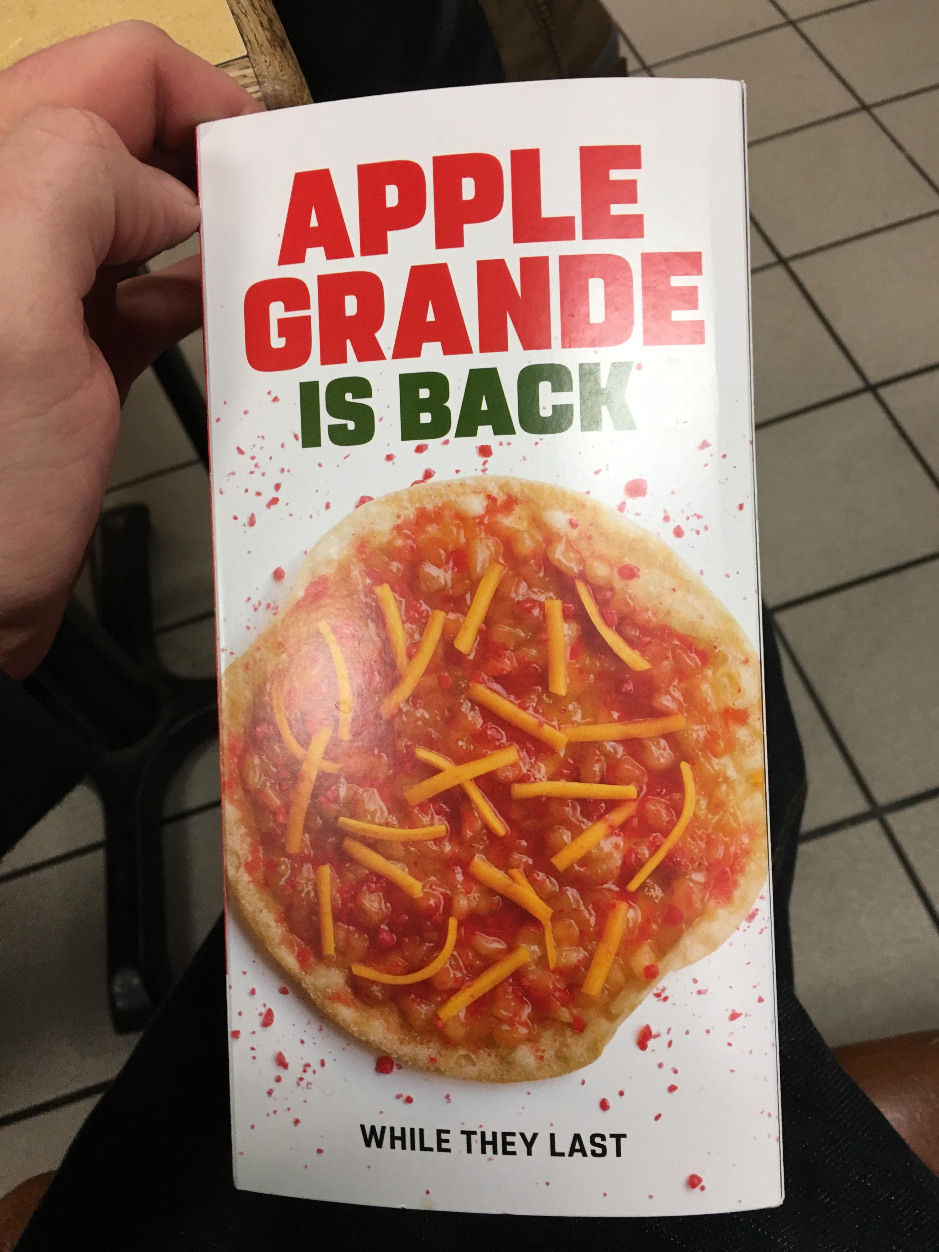Apple grande is back at taco johns . r/shittyfoodporn