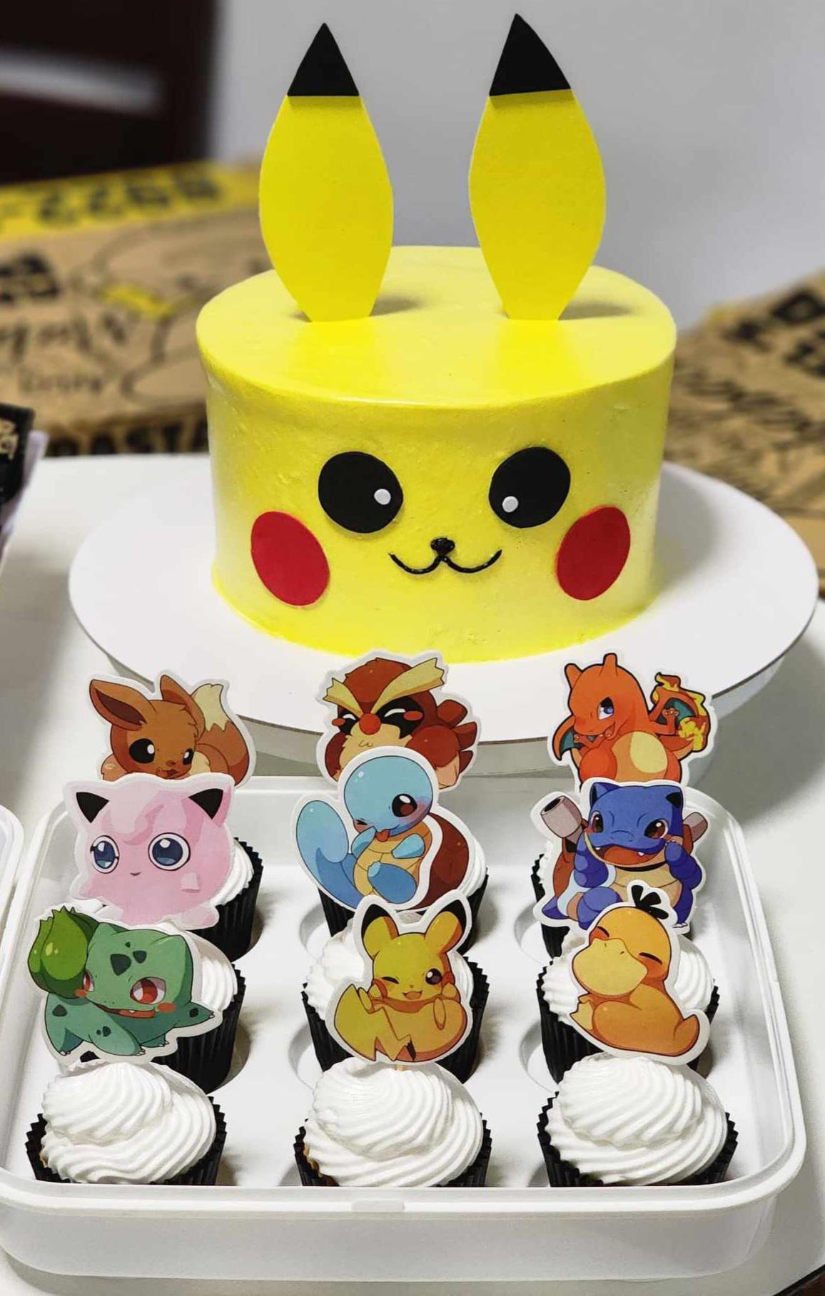 Pikachu Cupcake Cake