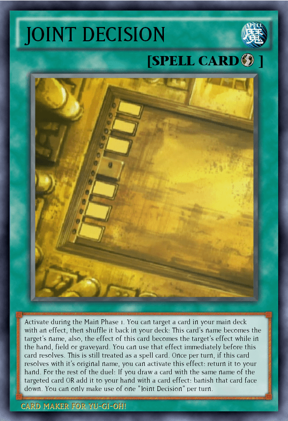 Check this card I made! I am willing to do an entire archetype based on