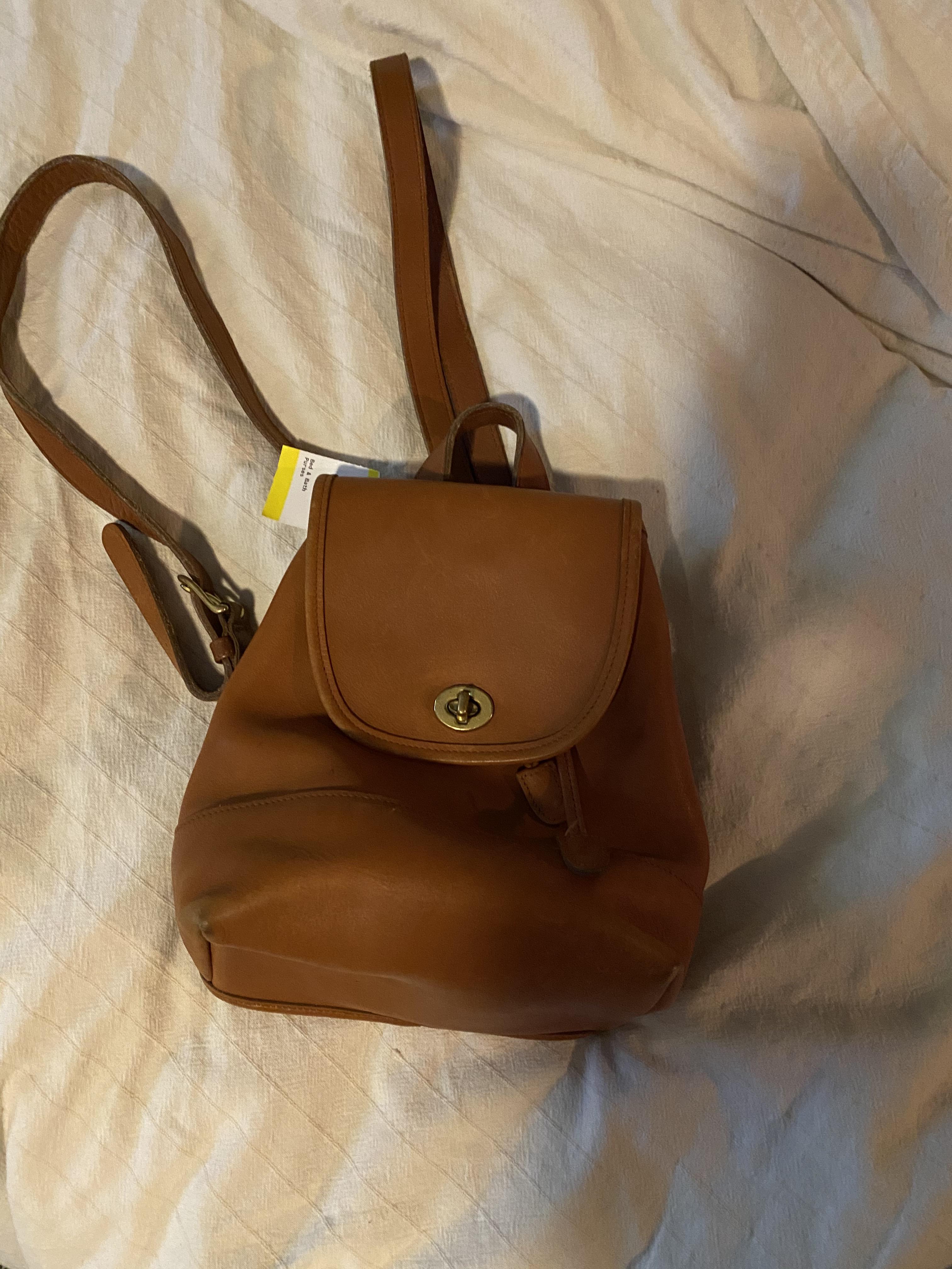 Vintage Coach Backpack. It’s been on my thrift list for years! I’m