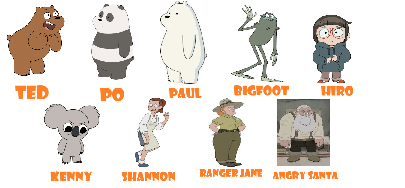 I had my friend guess We Bare Bears character names; I think she came