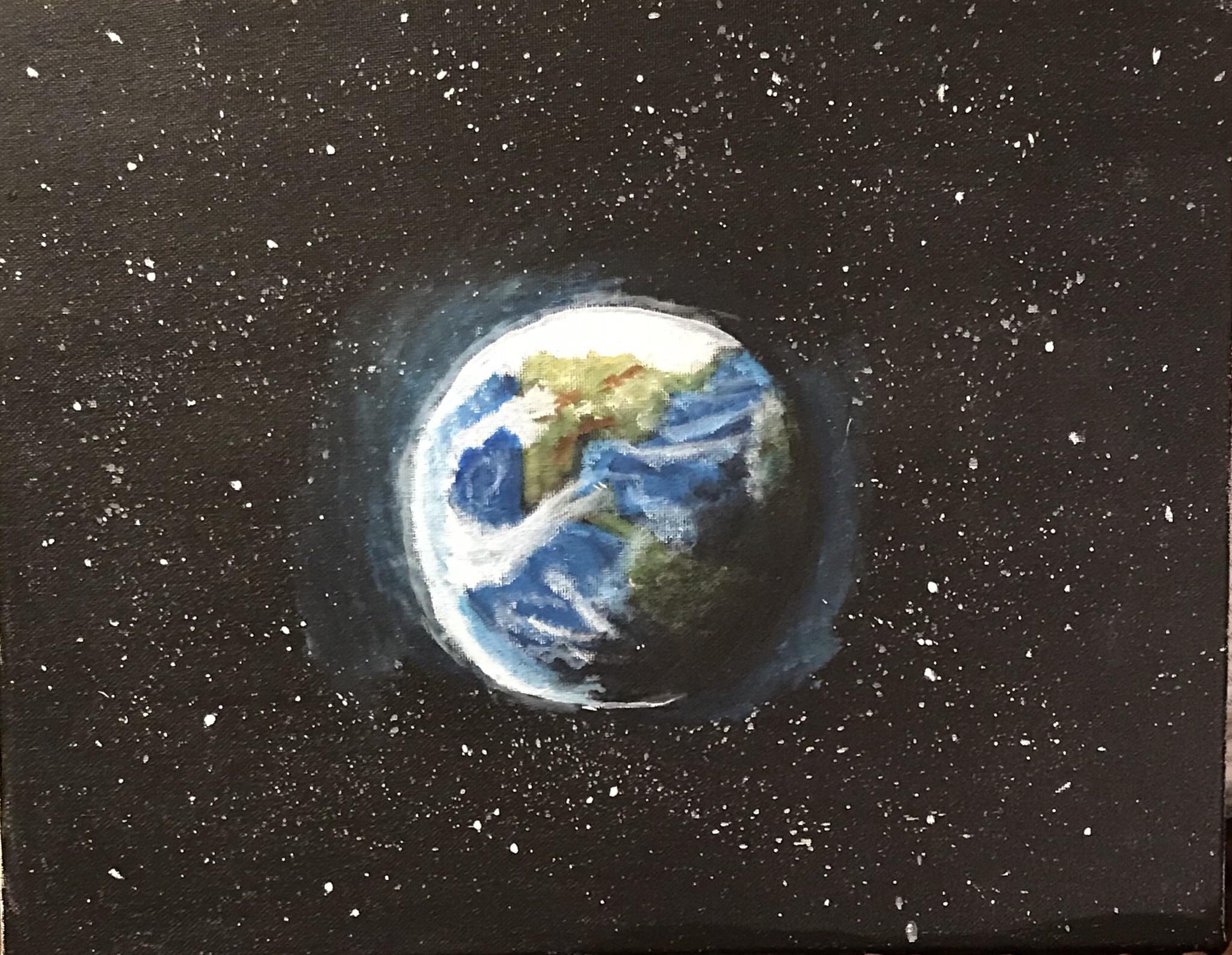 Earth; acrylic r/painting