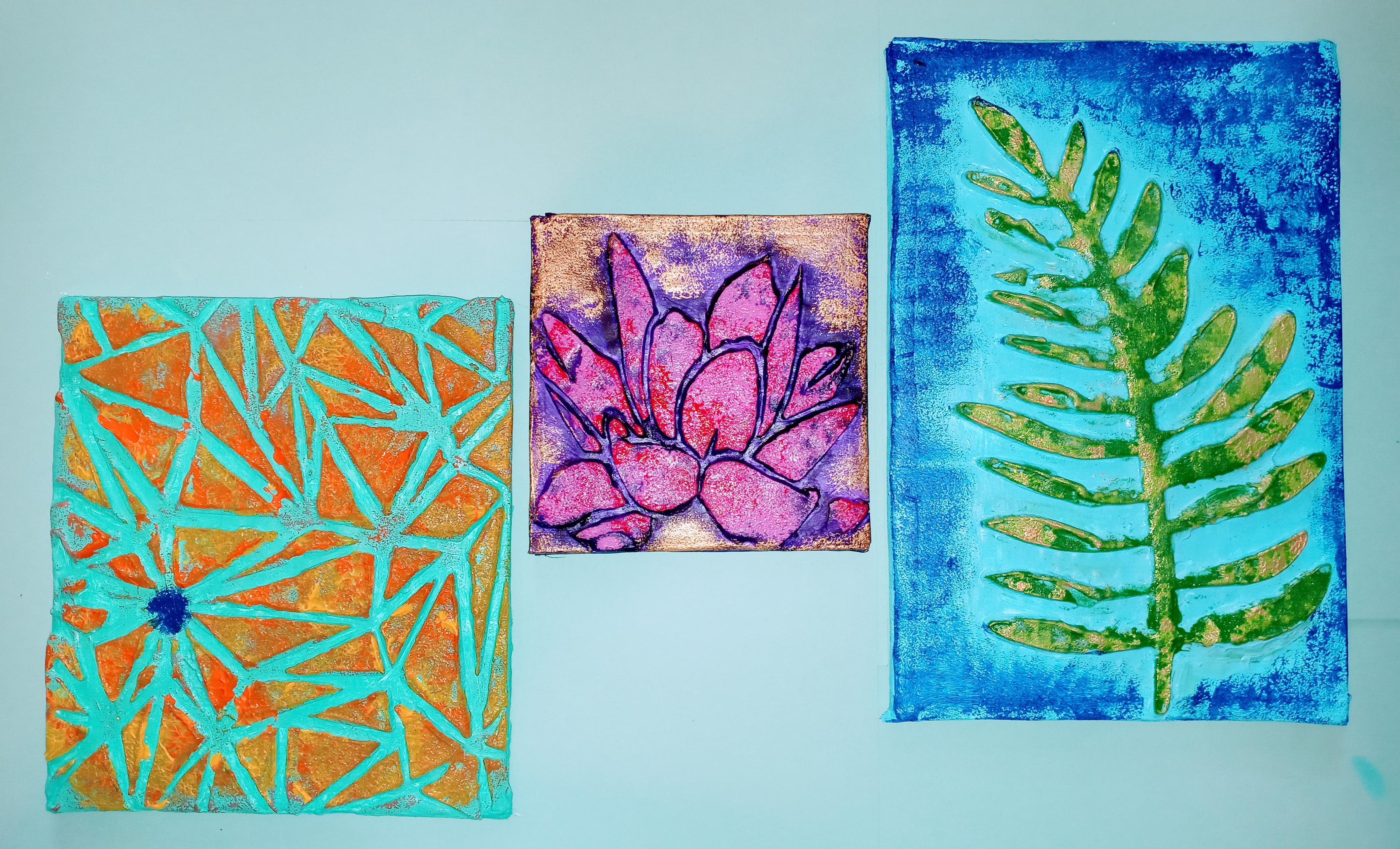 Cheap craft leftover cardboard some dry wall putty and paint equals fun