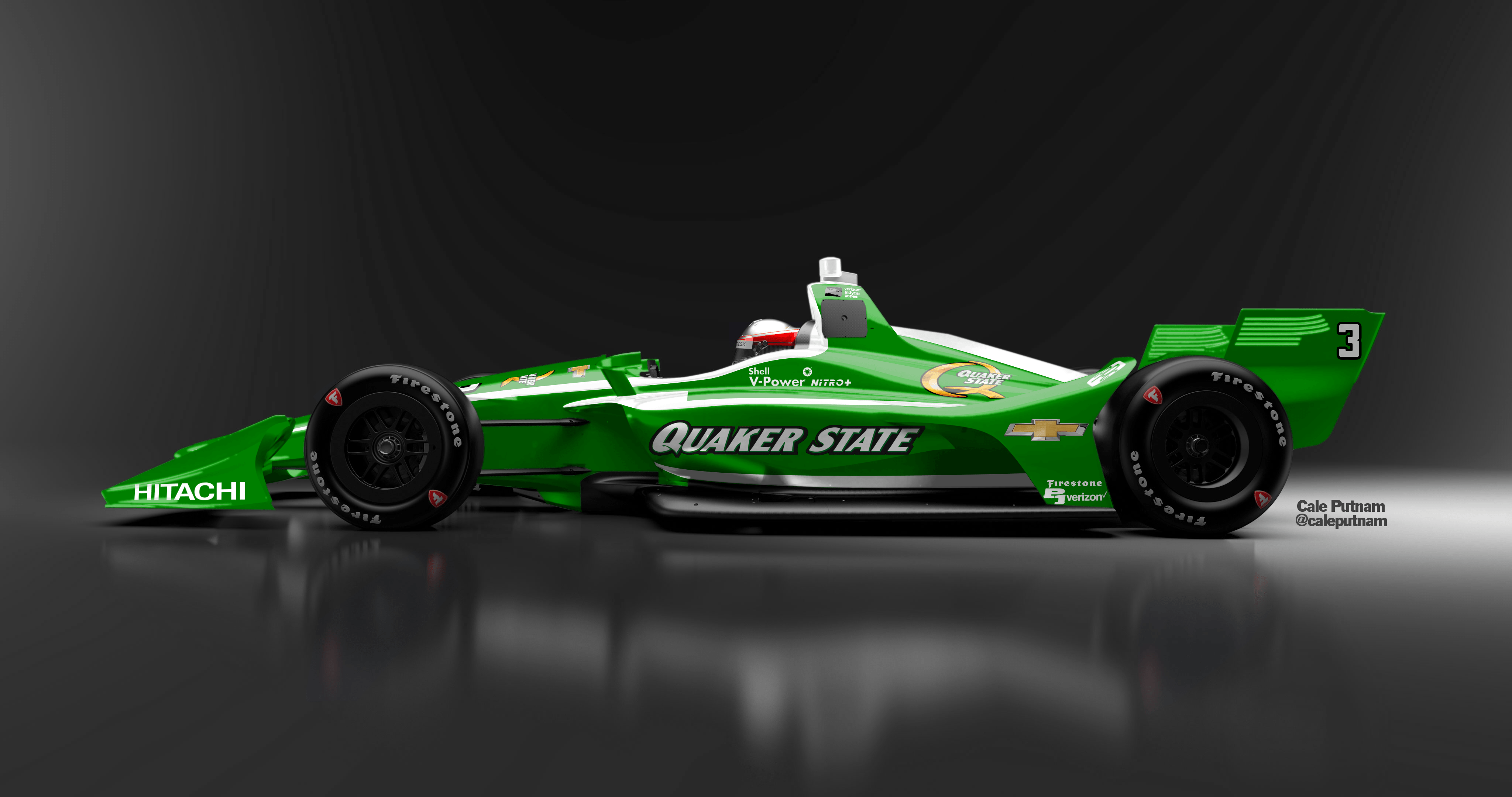 Quaker State concept livery, because the Pennzoil thing is passé now