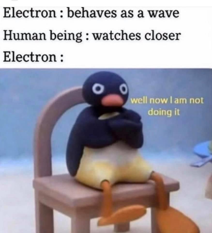 Good ol’ Double slit experiment physicsmemes