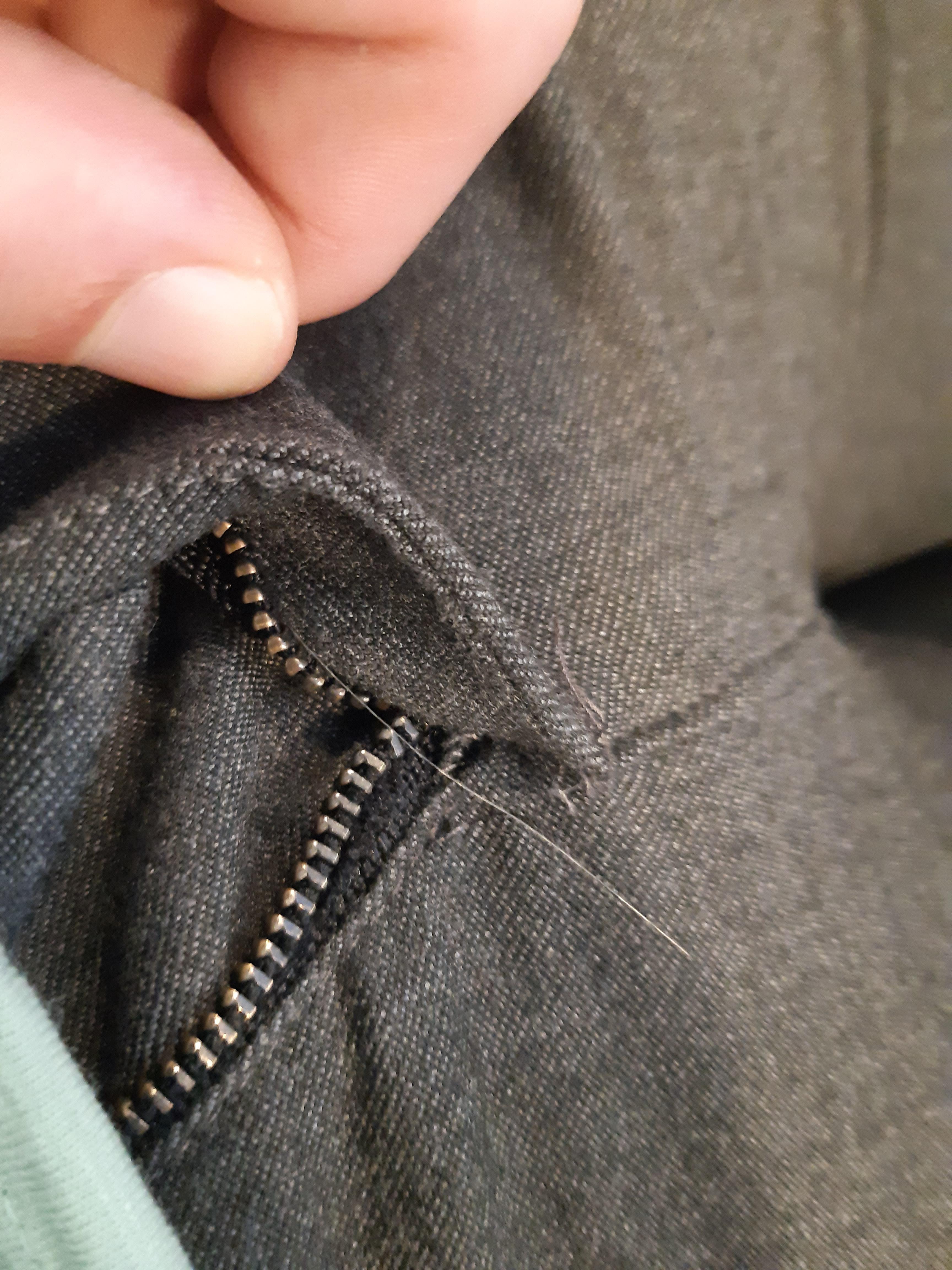 Zipper broke off. I'm still in the office for the next 7 hours.. : r
