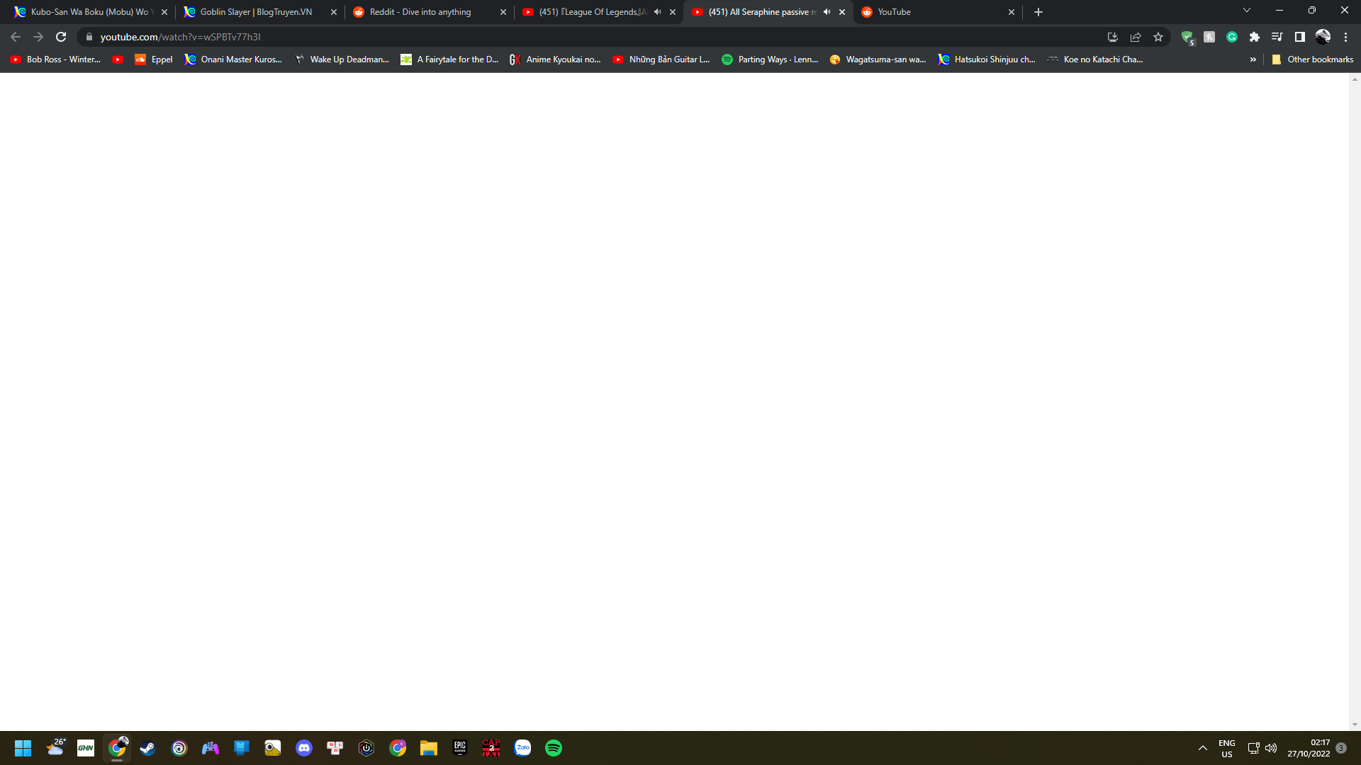 Getting blank screen but video still plays on Chrome (only sound, since