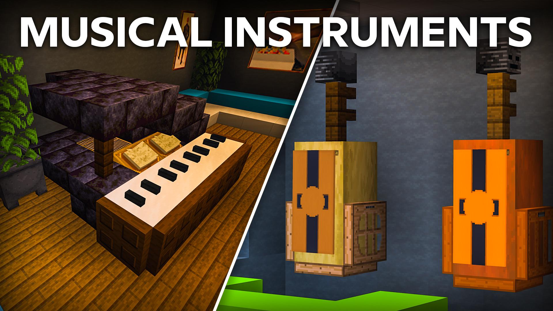 Easy to Build Musical Instruments in Minecraft! (link in the comments