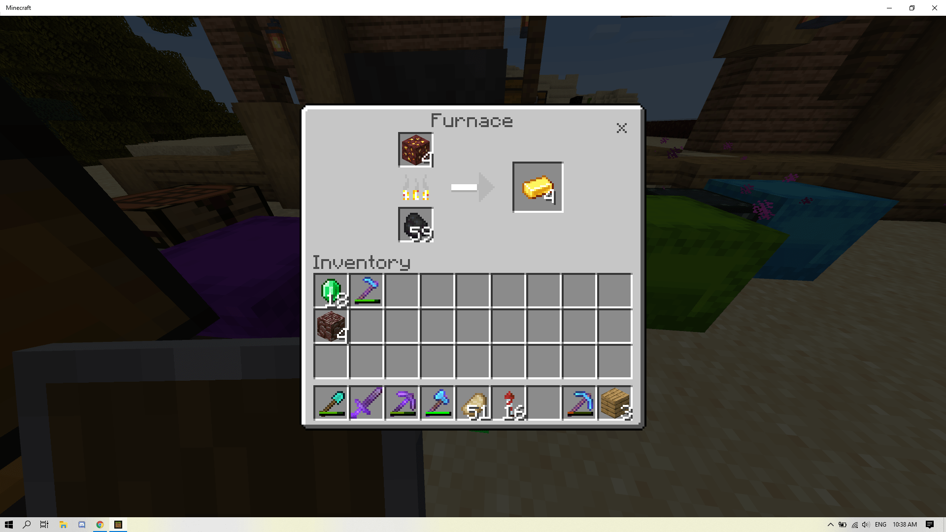 Tip Nether gold ore smelts into gold ingots which is more efficient