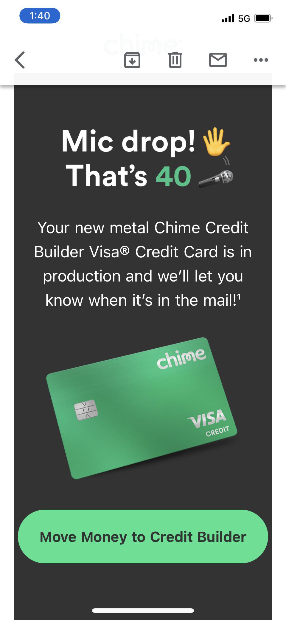 Chime metal card on the way!!!! chimebank