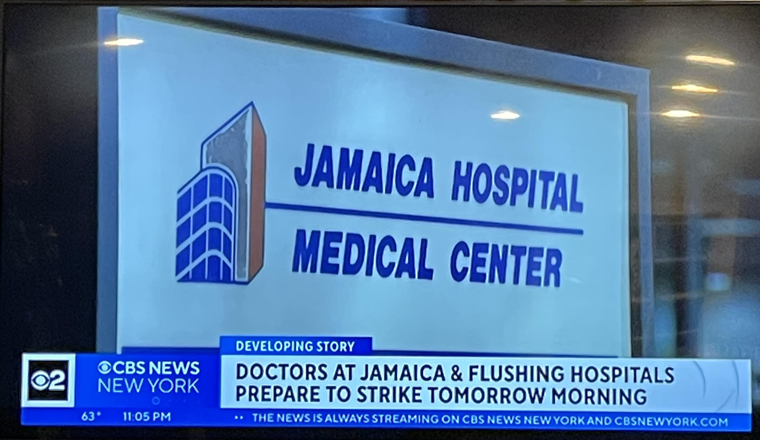Jamaica/Flushing Hospital Strike On the News!!! r/Residency