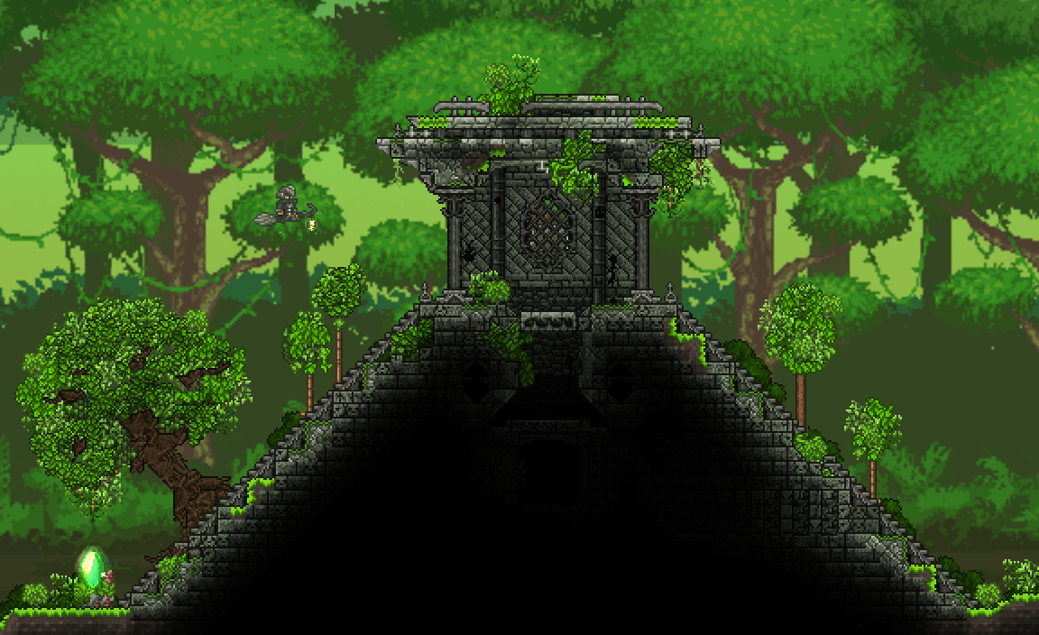 A small Jungle Pylon build inspired by Khaios r/Terraria
