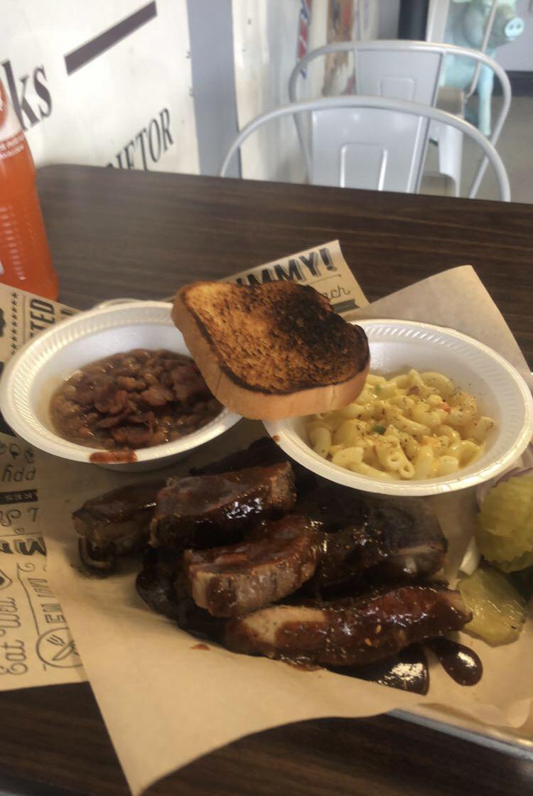 Brown’s BBQ, Midland TX. Those baked beans were unbelievable! BBQ