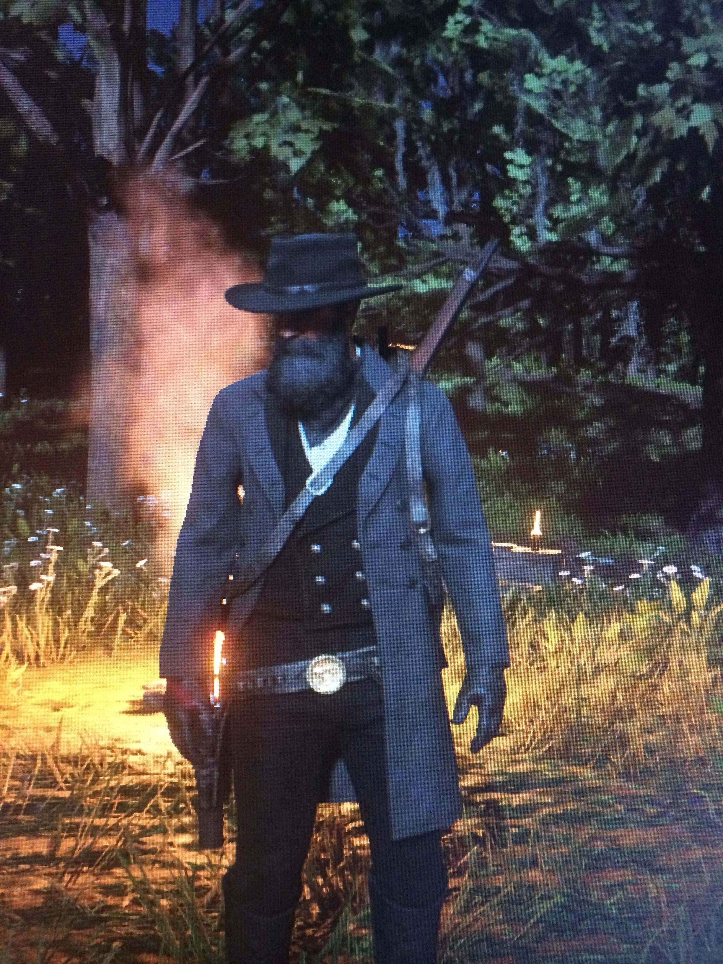 The Watcher of Braithwaite Manor (Black Stalker Hat, Gray Classic Frock