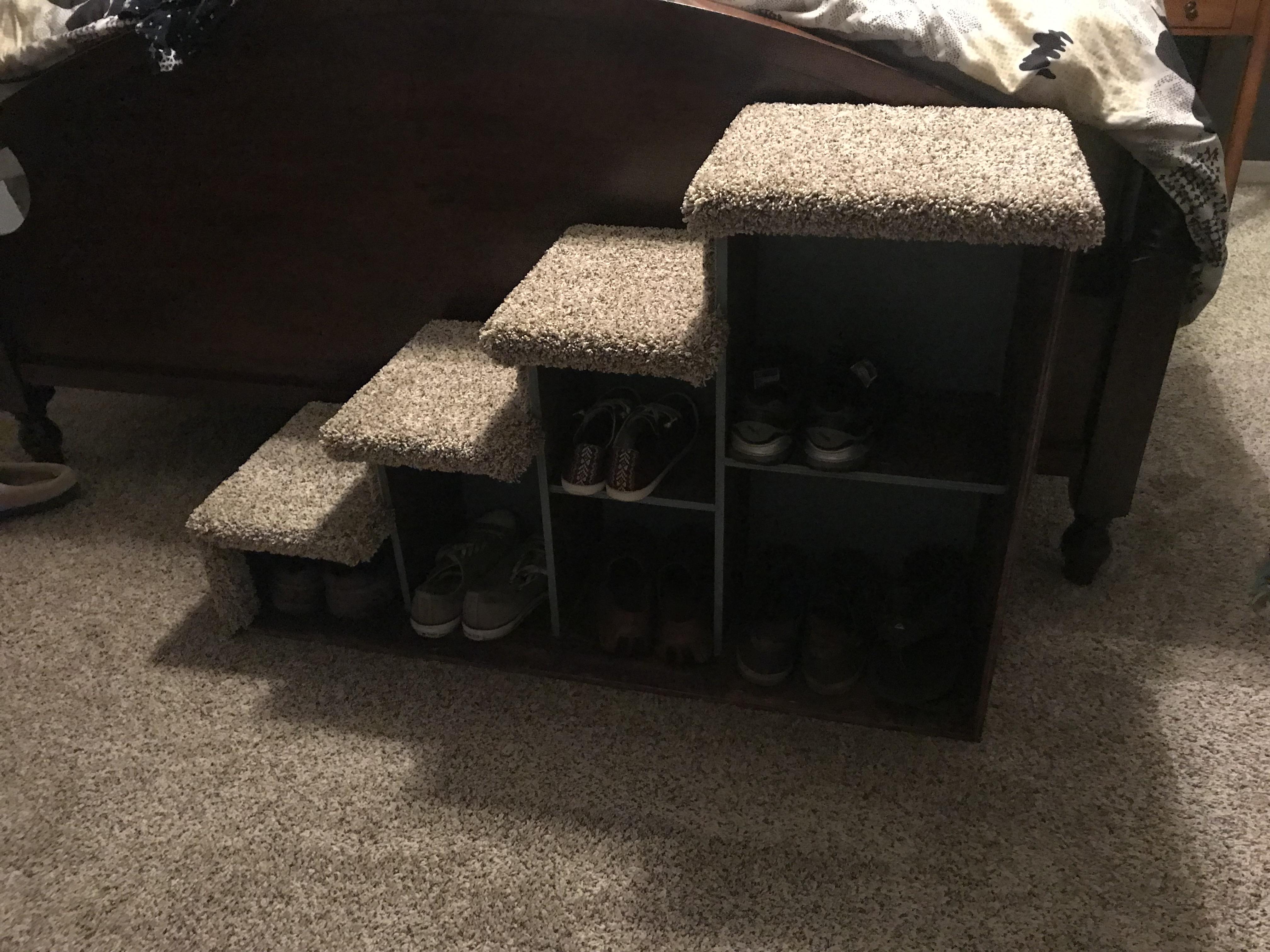 Made these awesome steps for my dog who is getting to old to climb on