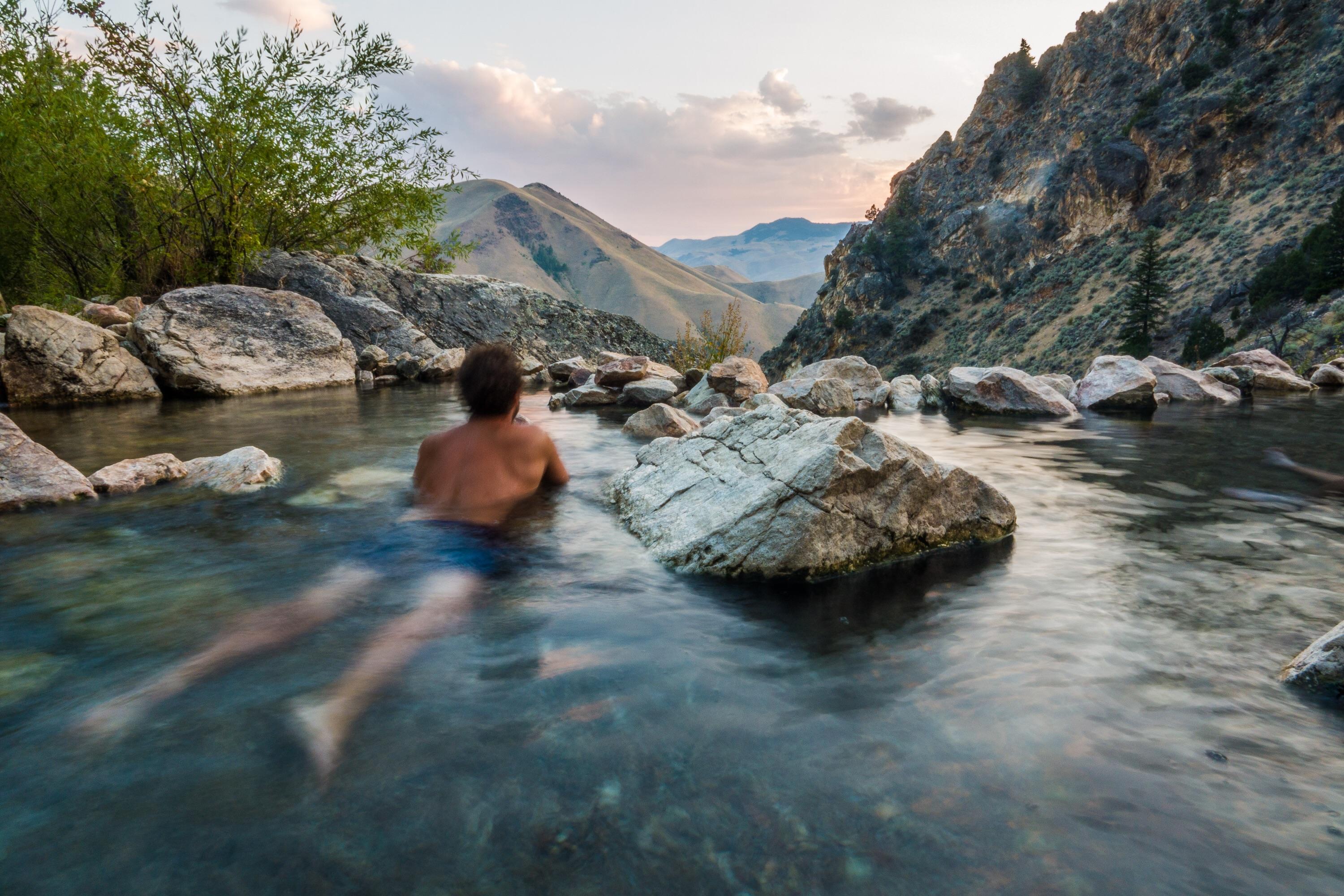 Well worth the hike at sunset to the perfect 100 degree hot springs in