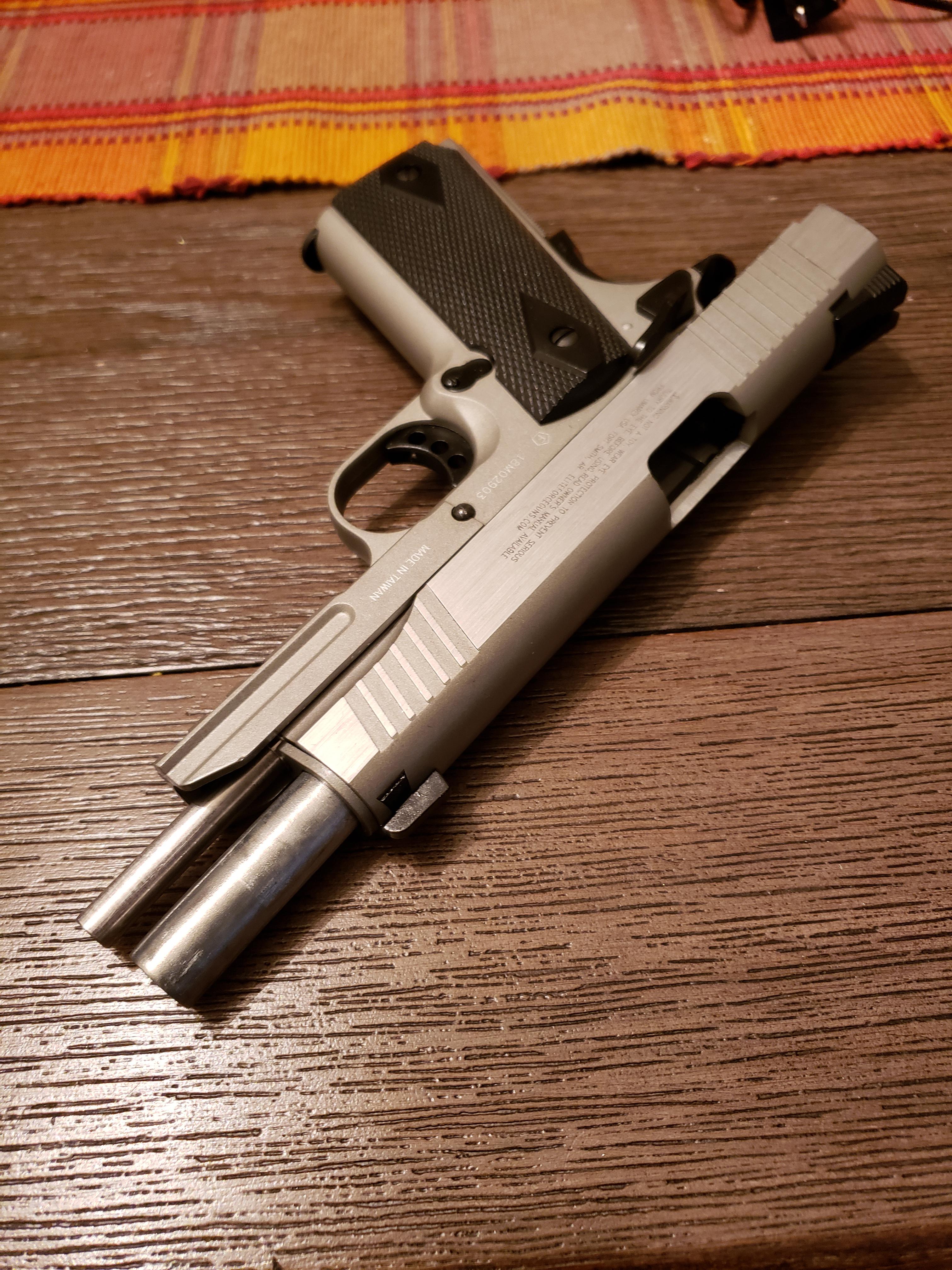 Real steel full length guide rod on elite force v3 1911 tac. r/airsoft