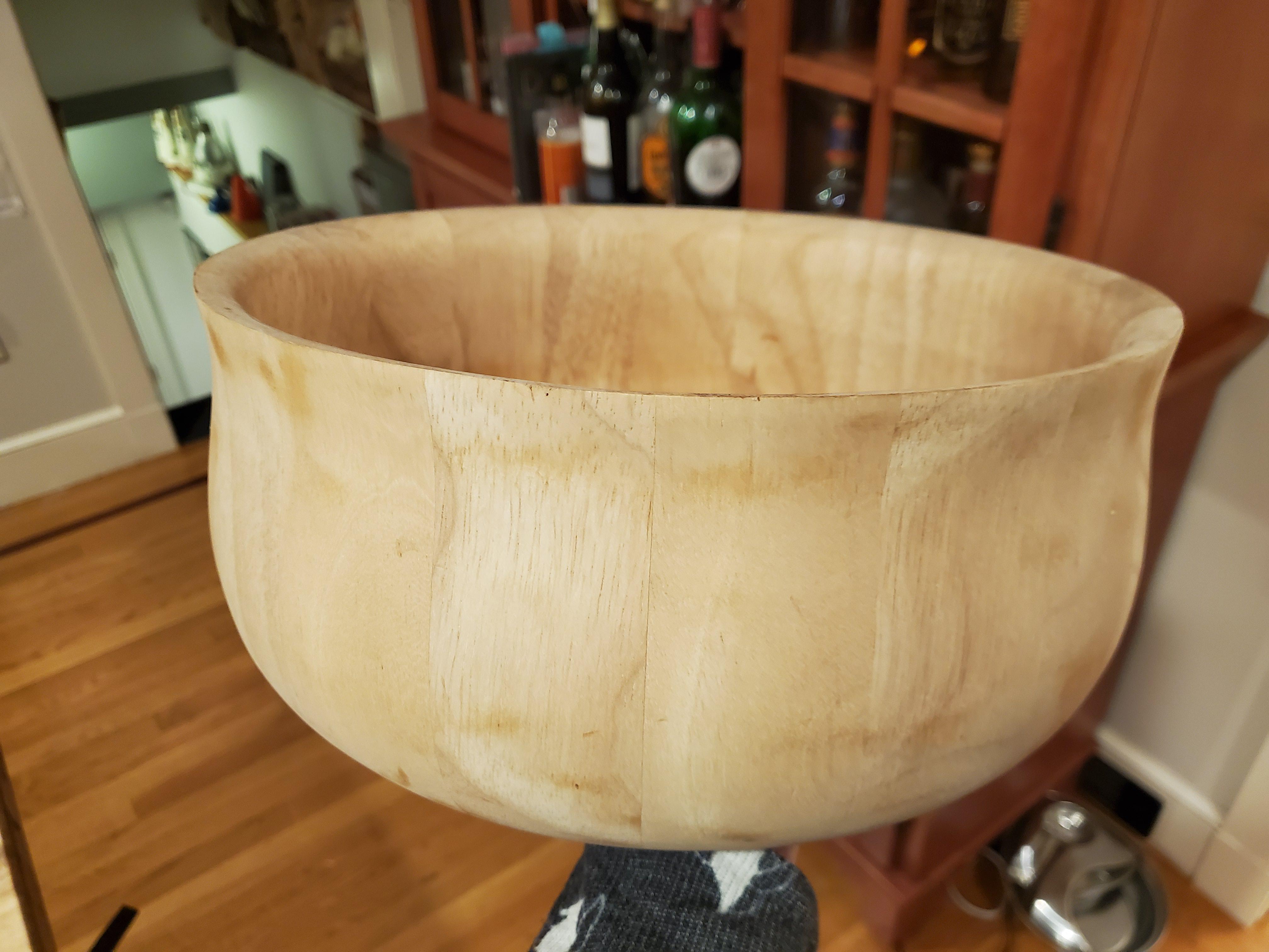 How shall I finish this salad bowl? The mineral oil doesn't do the