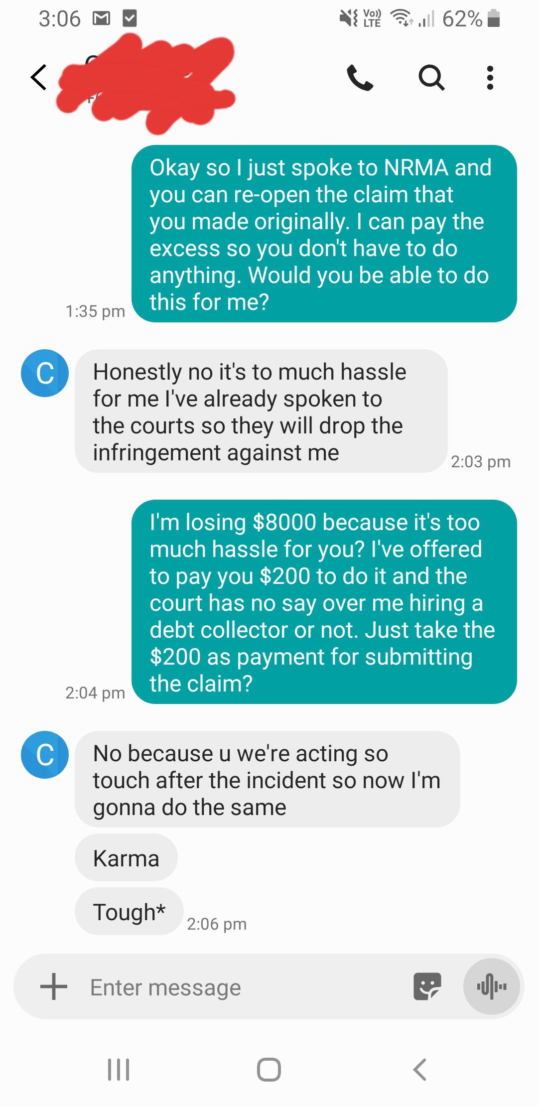 Guy totalled my car in May. Didnt show up to court, got a Writ for Levy