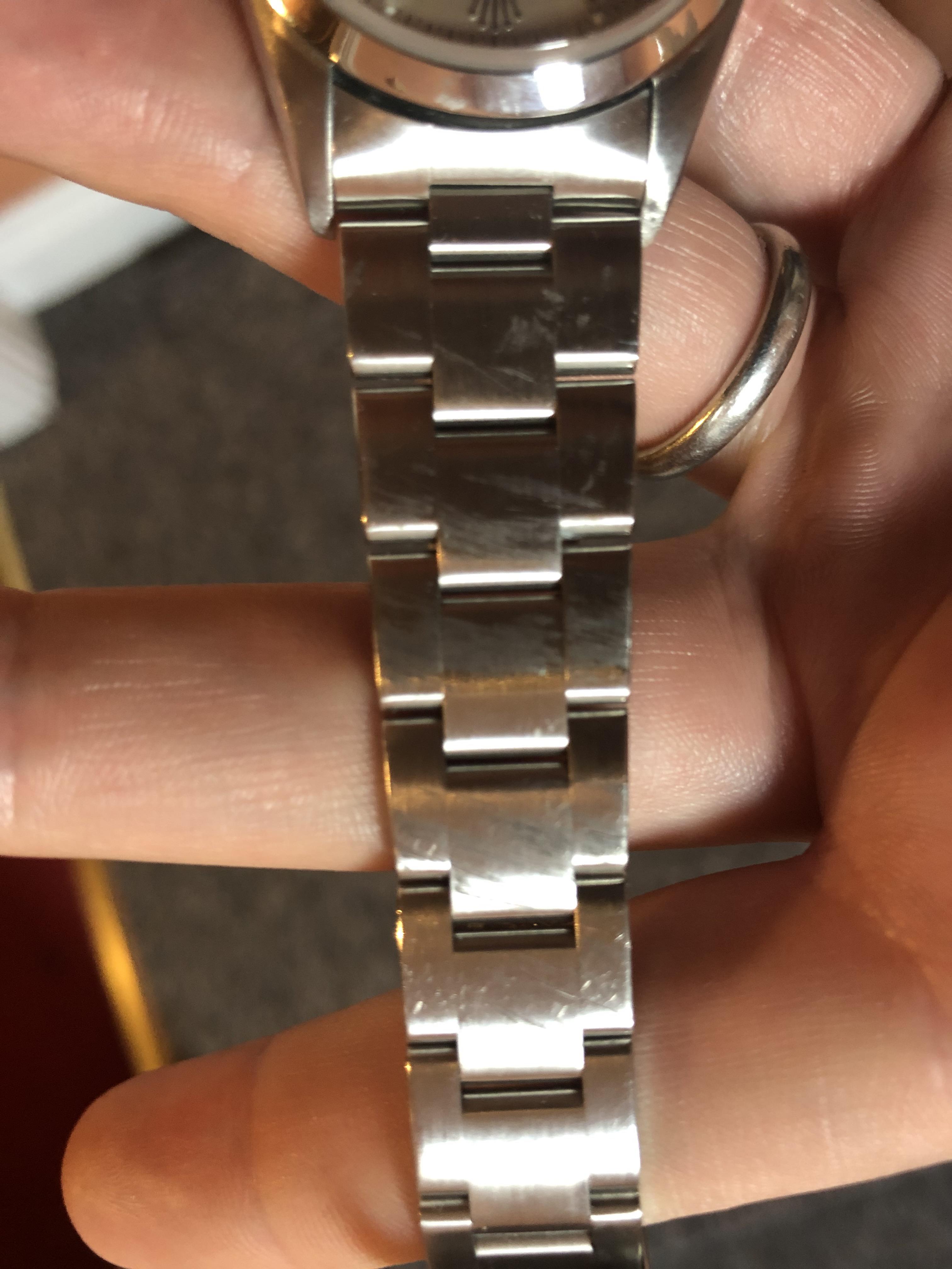 [Rolex Air King] removing scratches for my bracelet! r/Watches