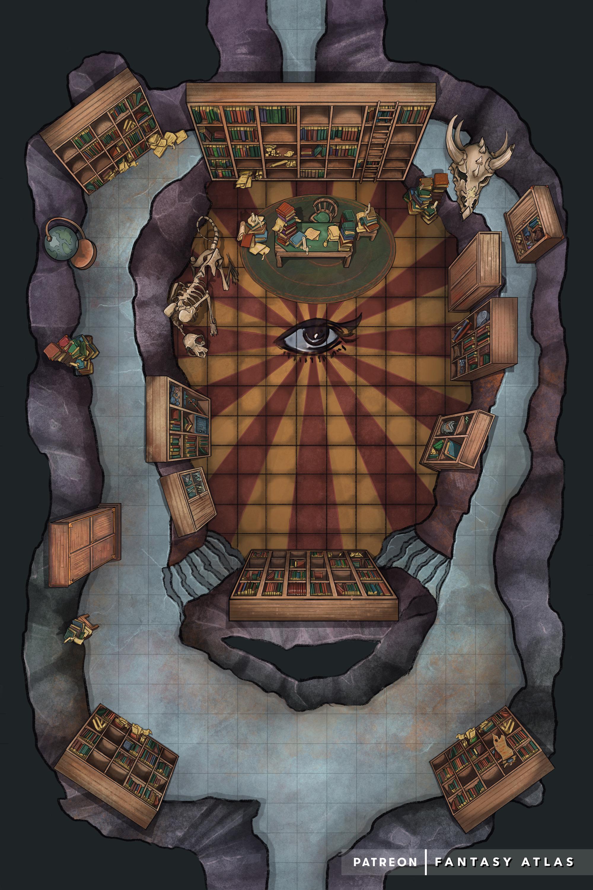 Sage’s Library Battlemap r/mapmaking