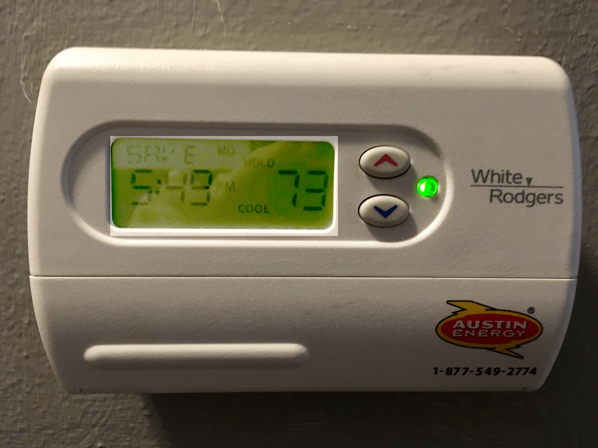 Green LED and "SAVE" on thermostat display what does it mean? r/HVAC