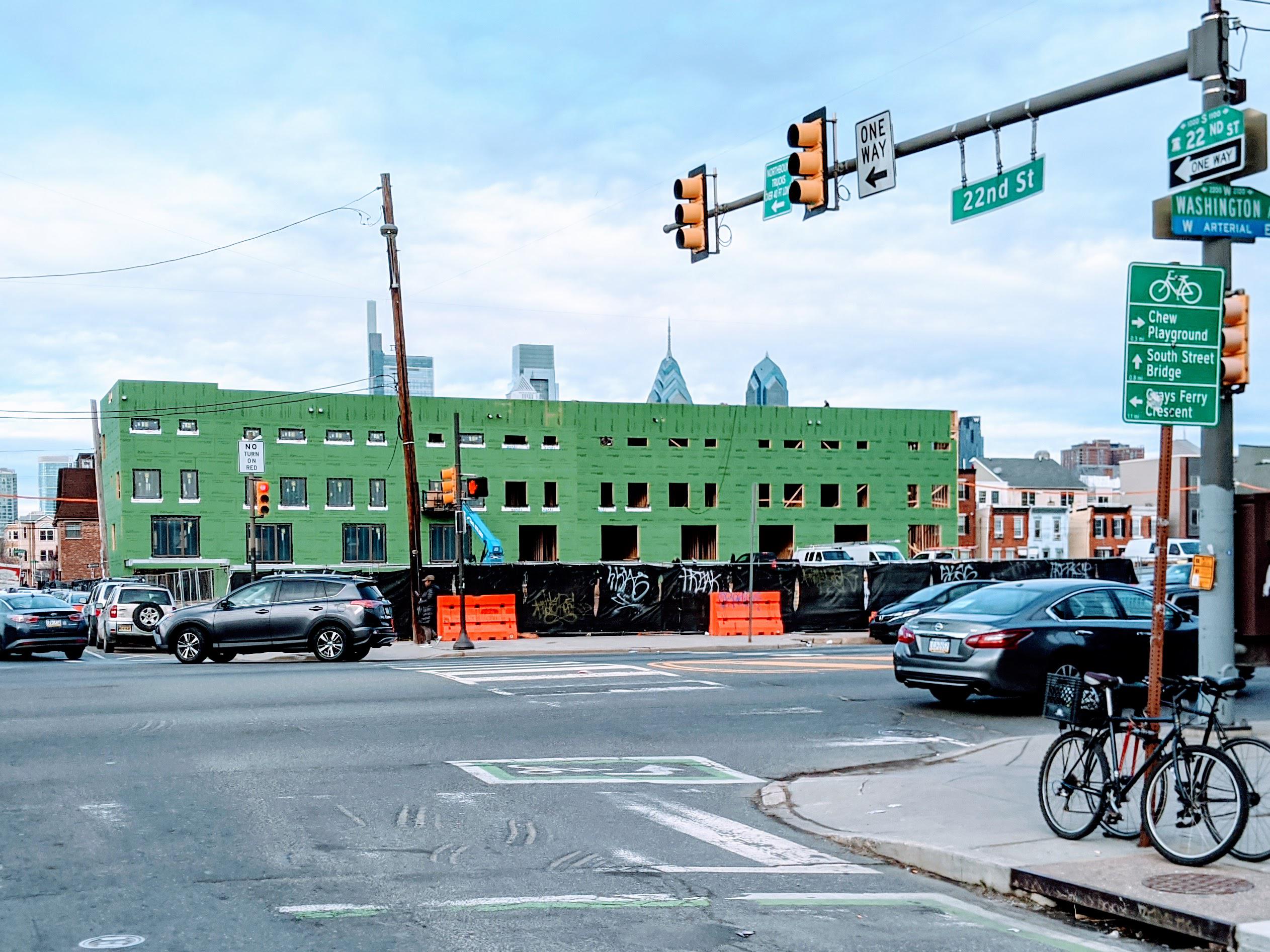 New construction at the old Frankford Chocolate Factory 22nd & Washington. r/philadelphia