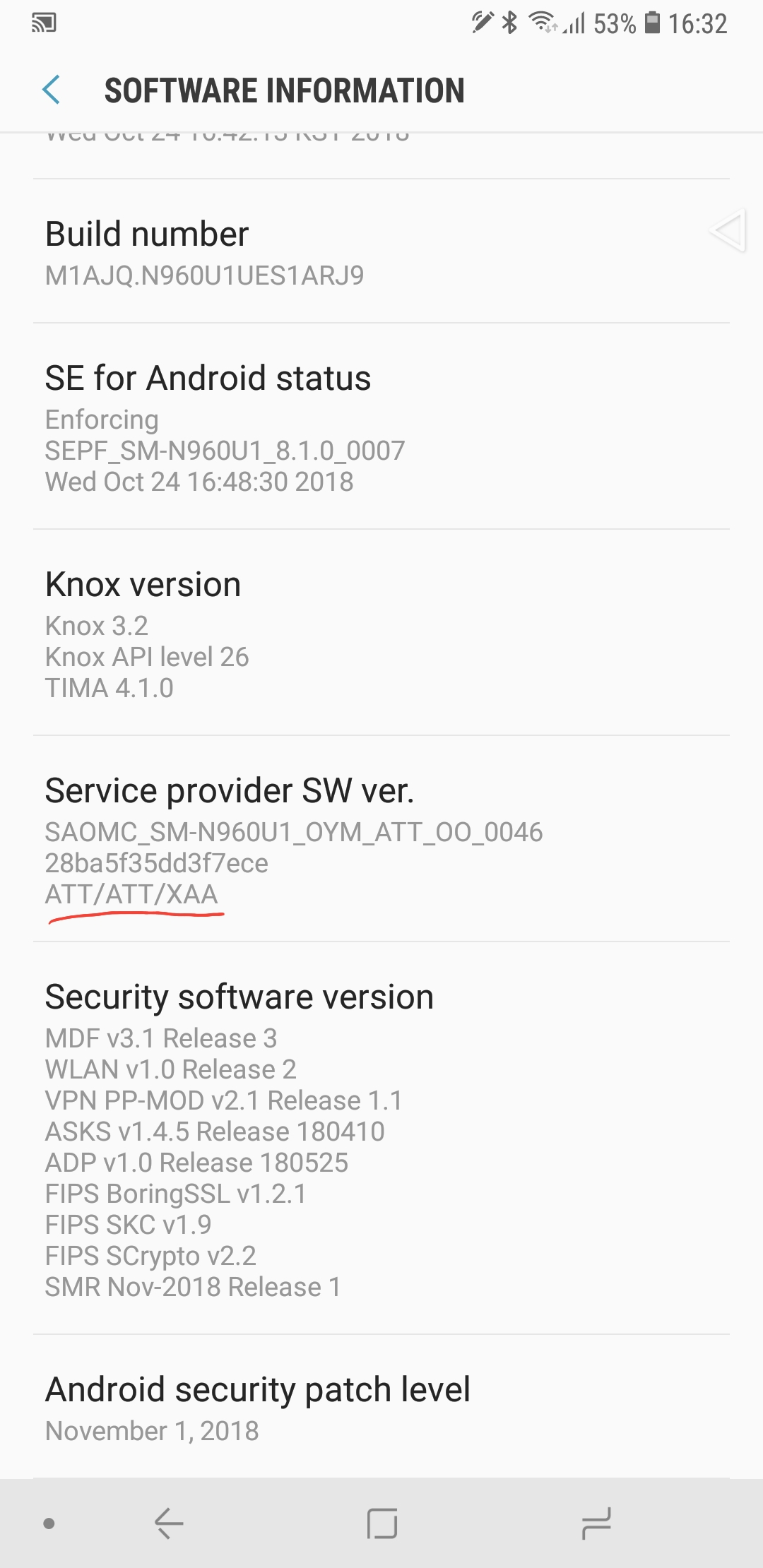Does this mean my phone is AT&T version? GalaxyNote9