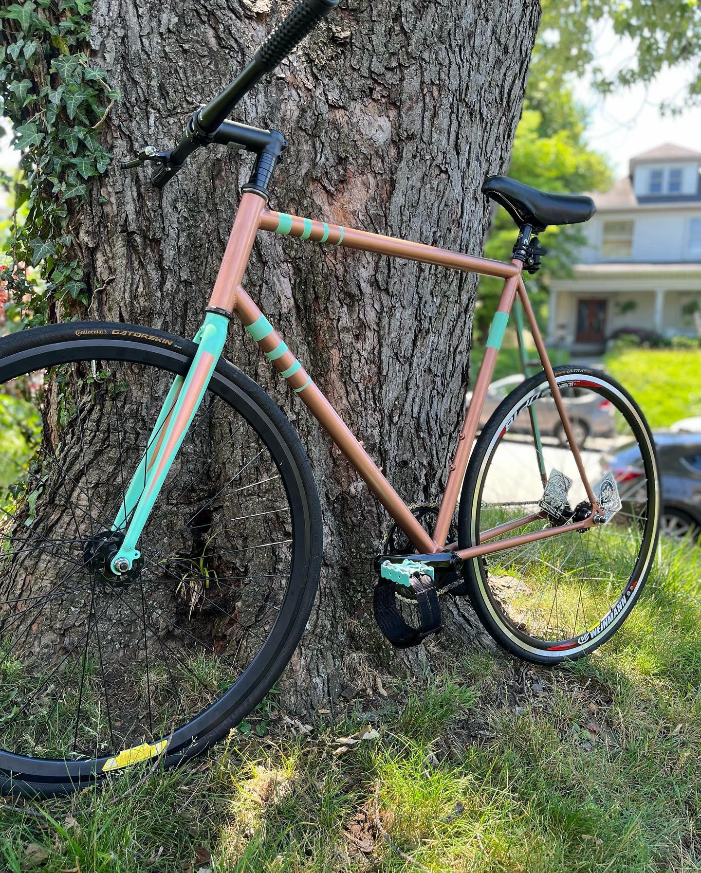 My latest build, ft. Spray.bike paint and mismatched wheelset. r
