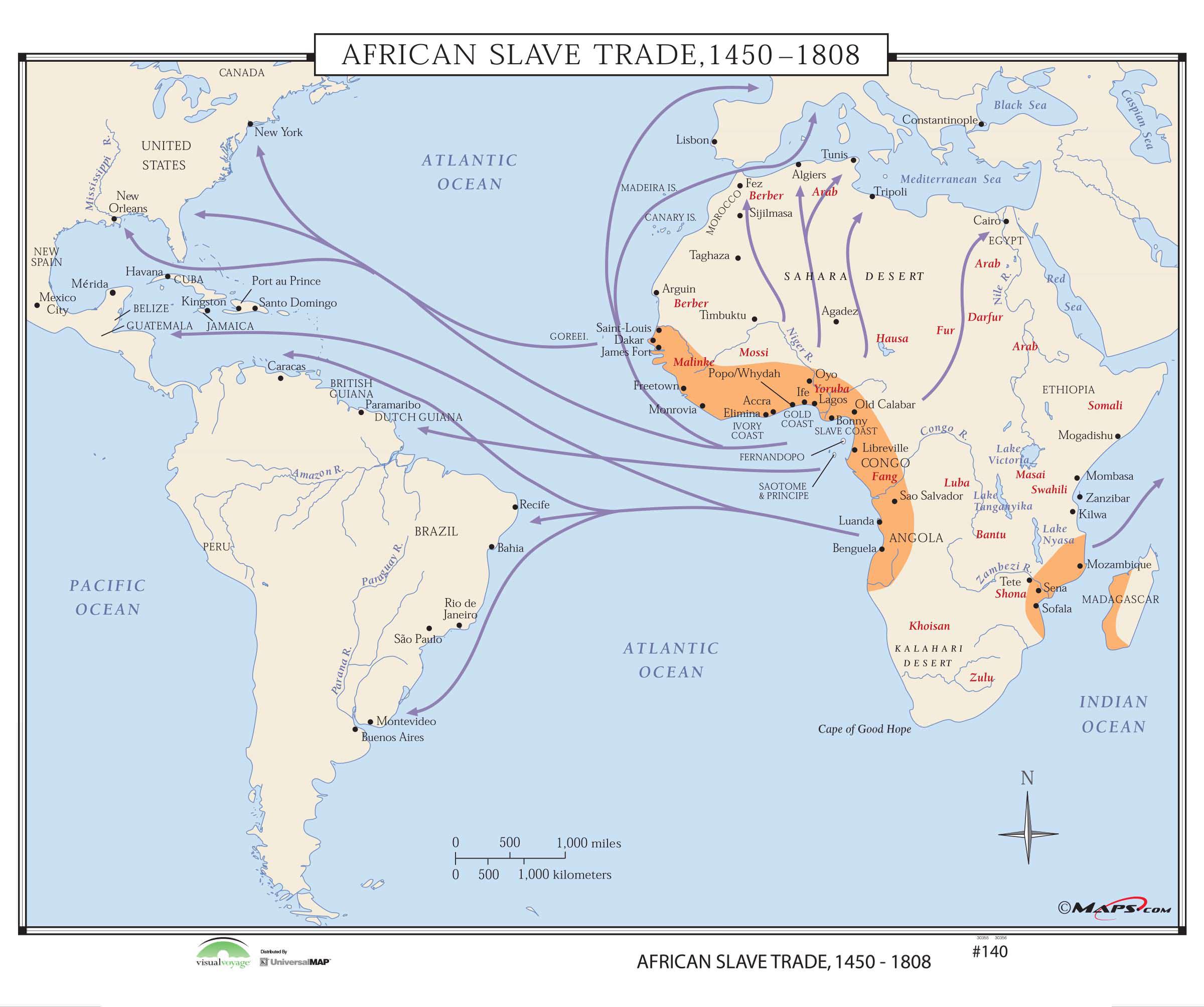 African slave trade (14501808) r/MapPorn