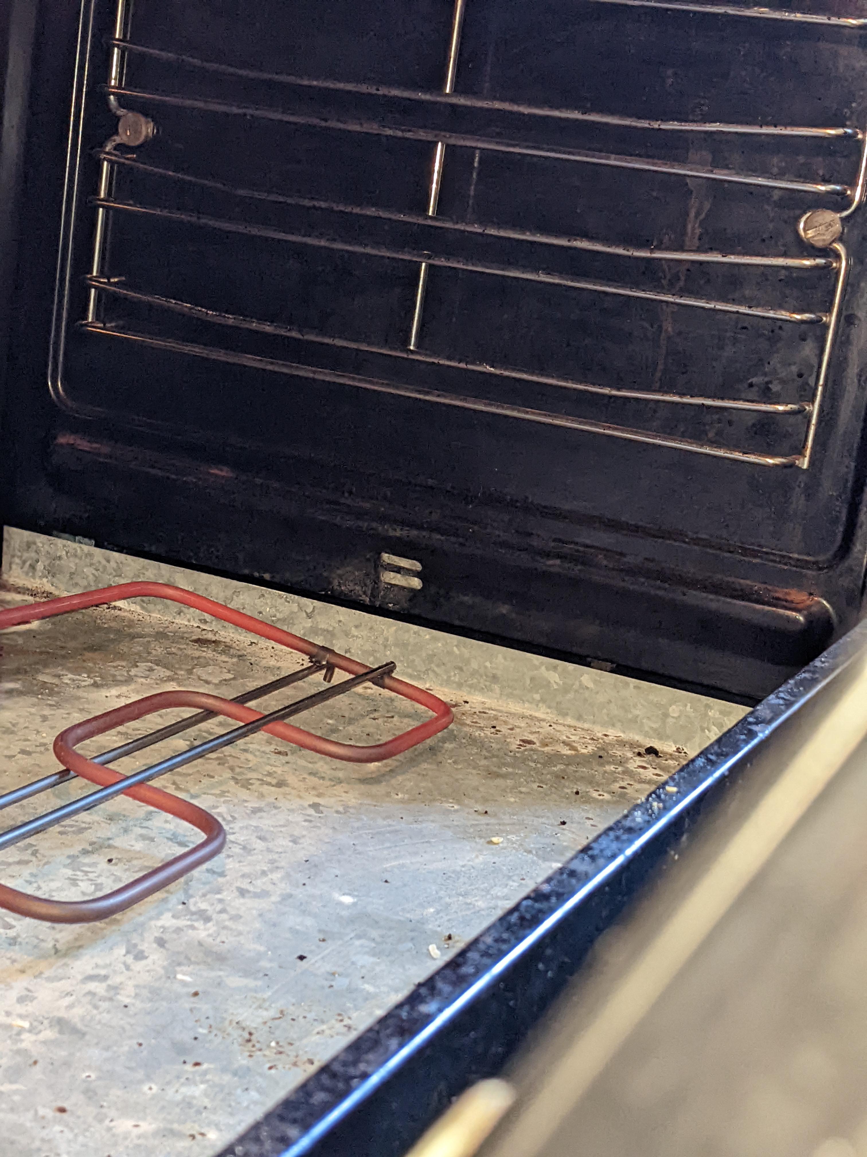 Replacing oven element, is it a hazard if the element will touch the