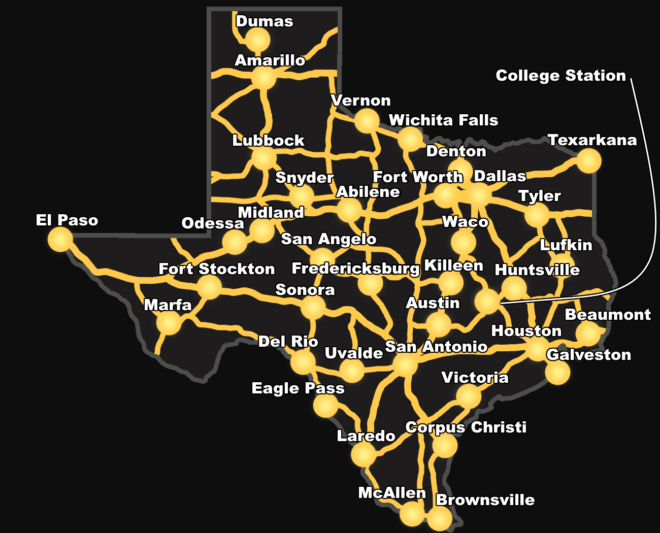 Texas Concept Map with some new Additions r/trucksim