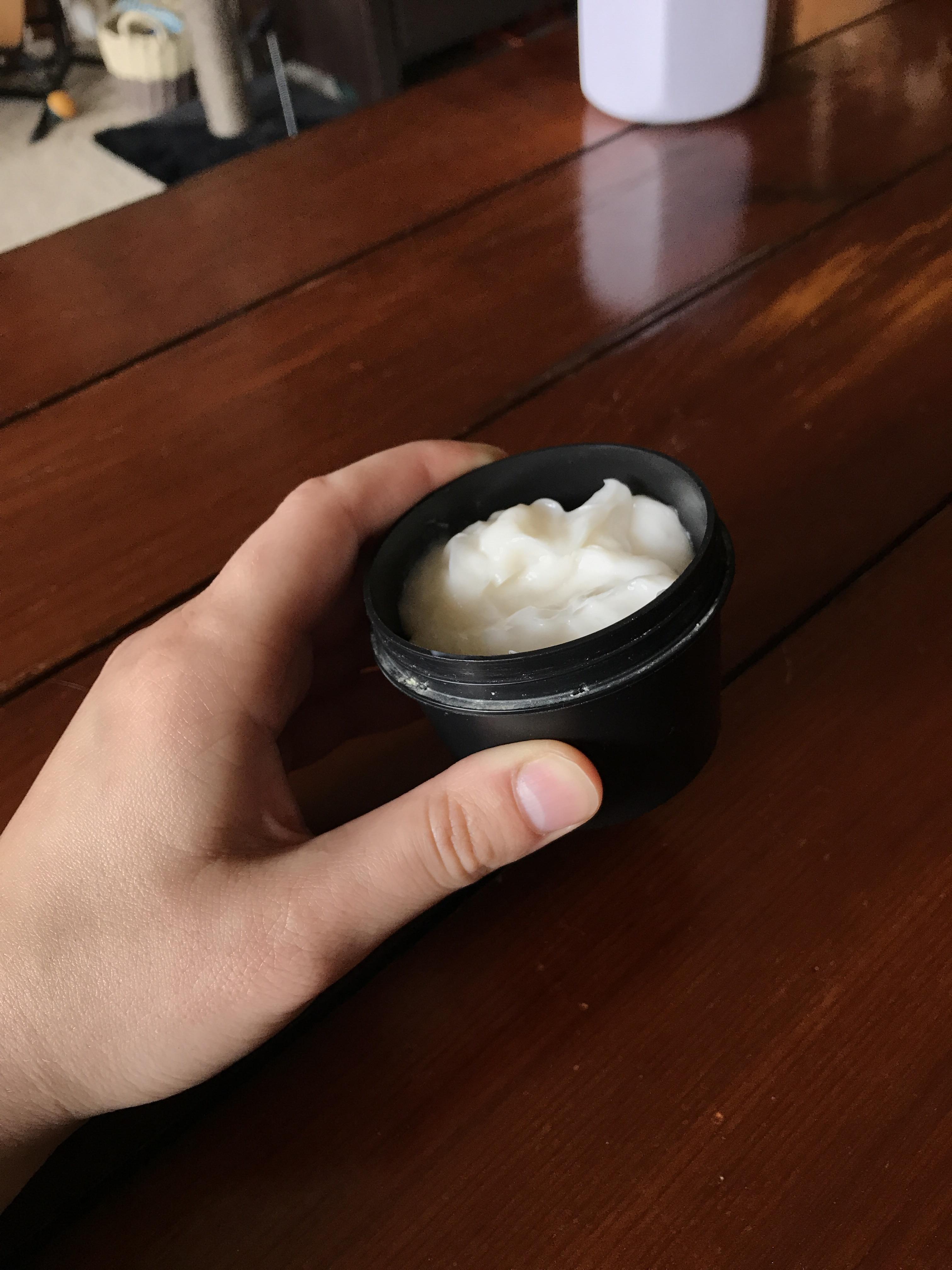 This is how much lotion I recovered from a bottle of Aveeno (nearly 9) after cutting the bottle